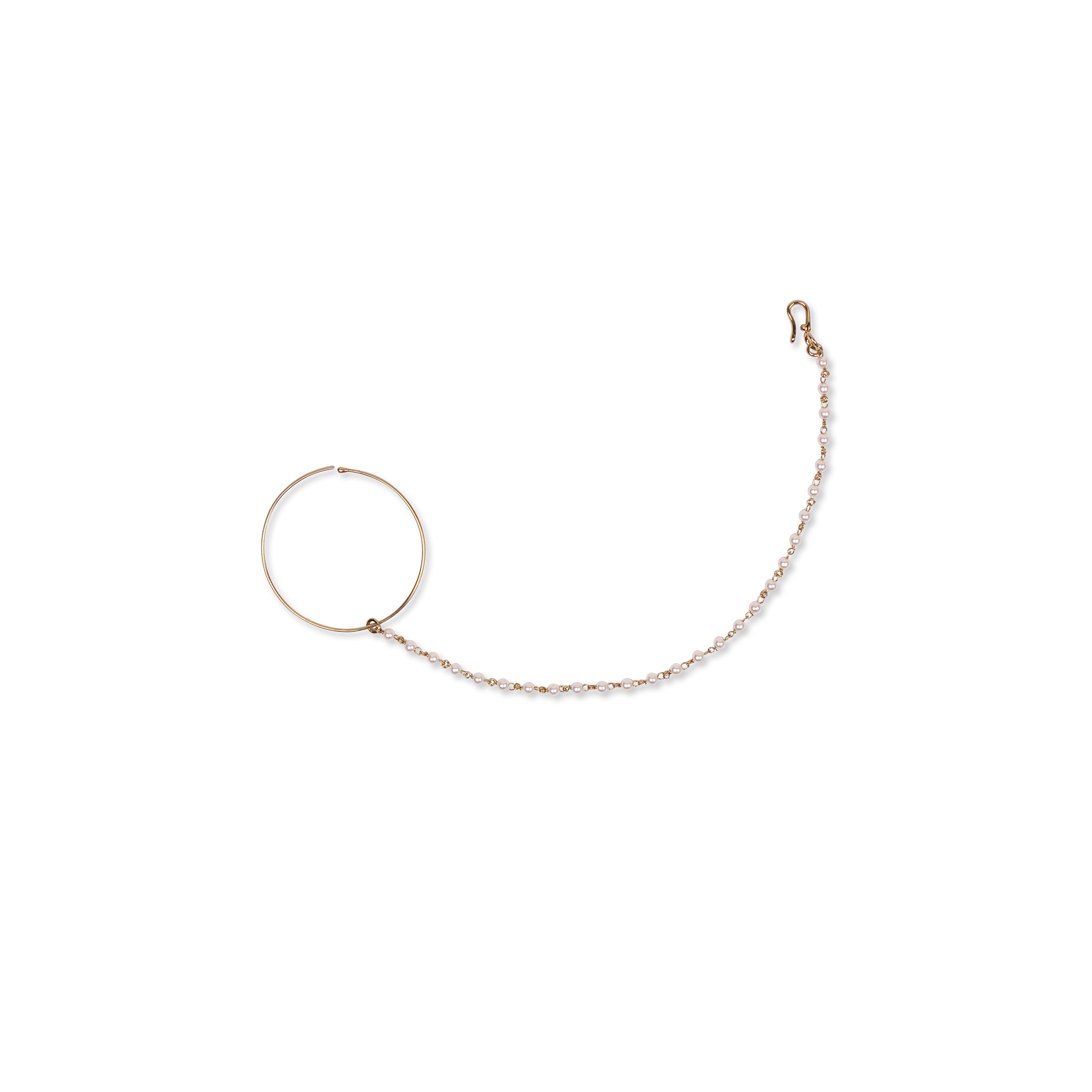 1.5" Plain Bridal Nose Ring in Antique Gold