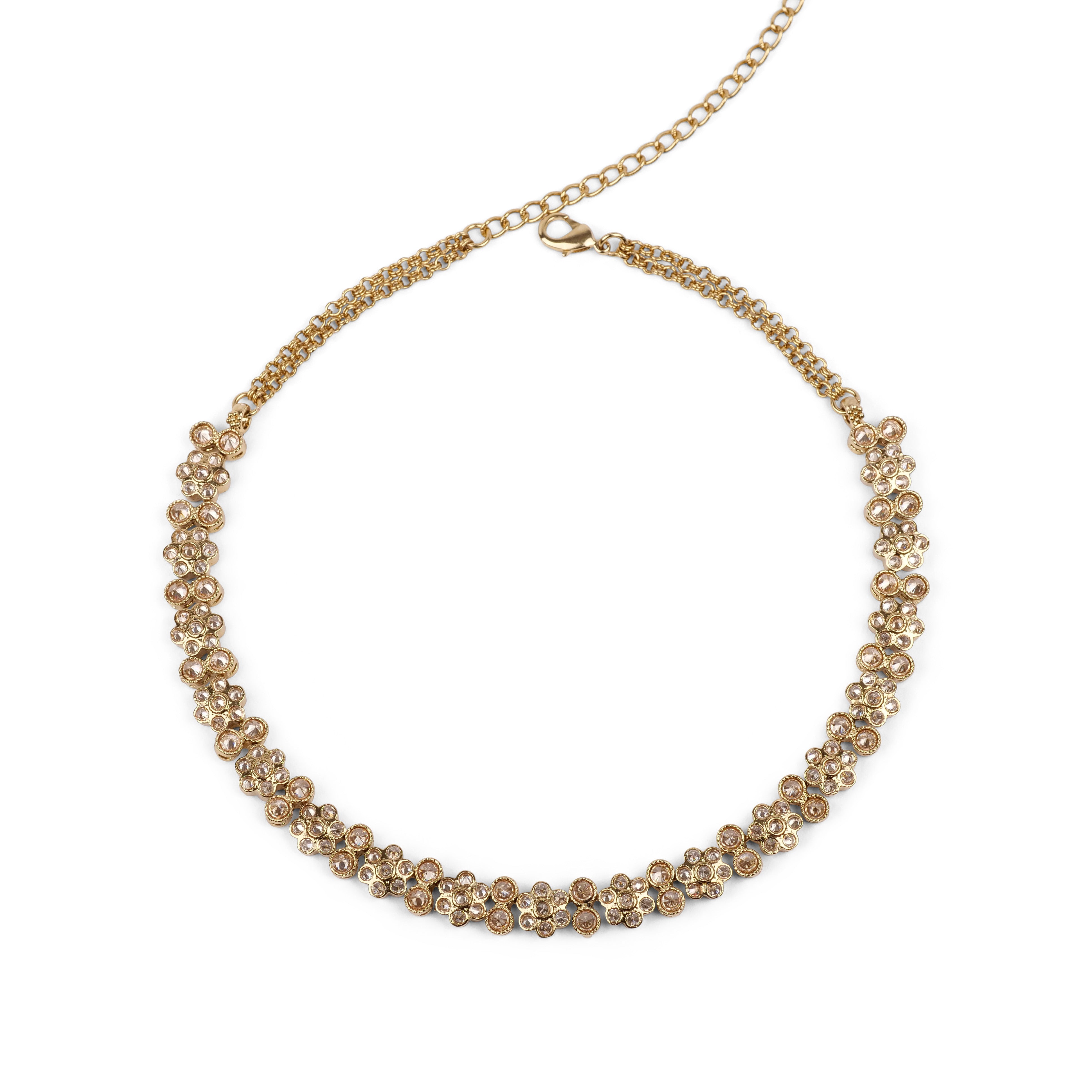 Forever Floral Necklace in Light Topaz