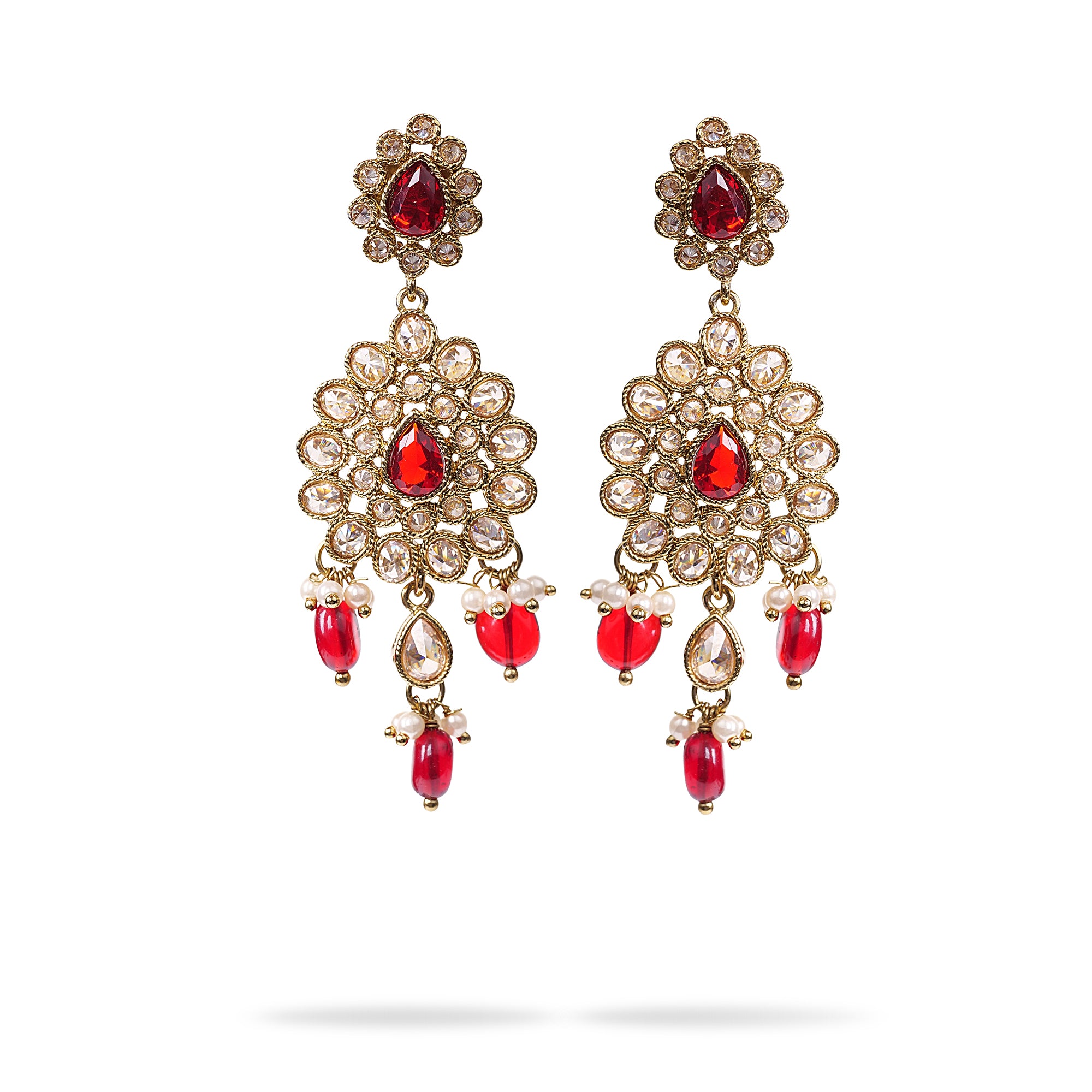 Nilima Necklace Set in Maroon