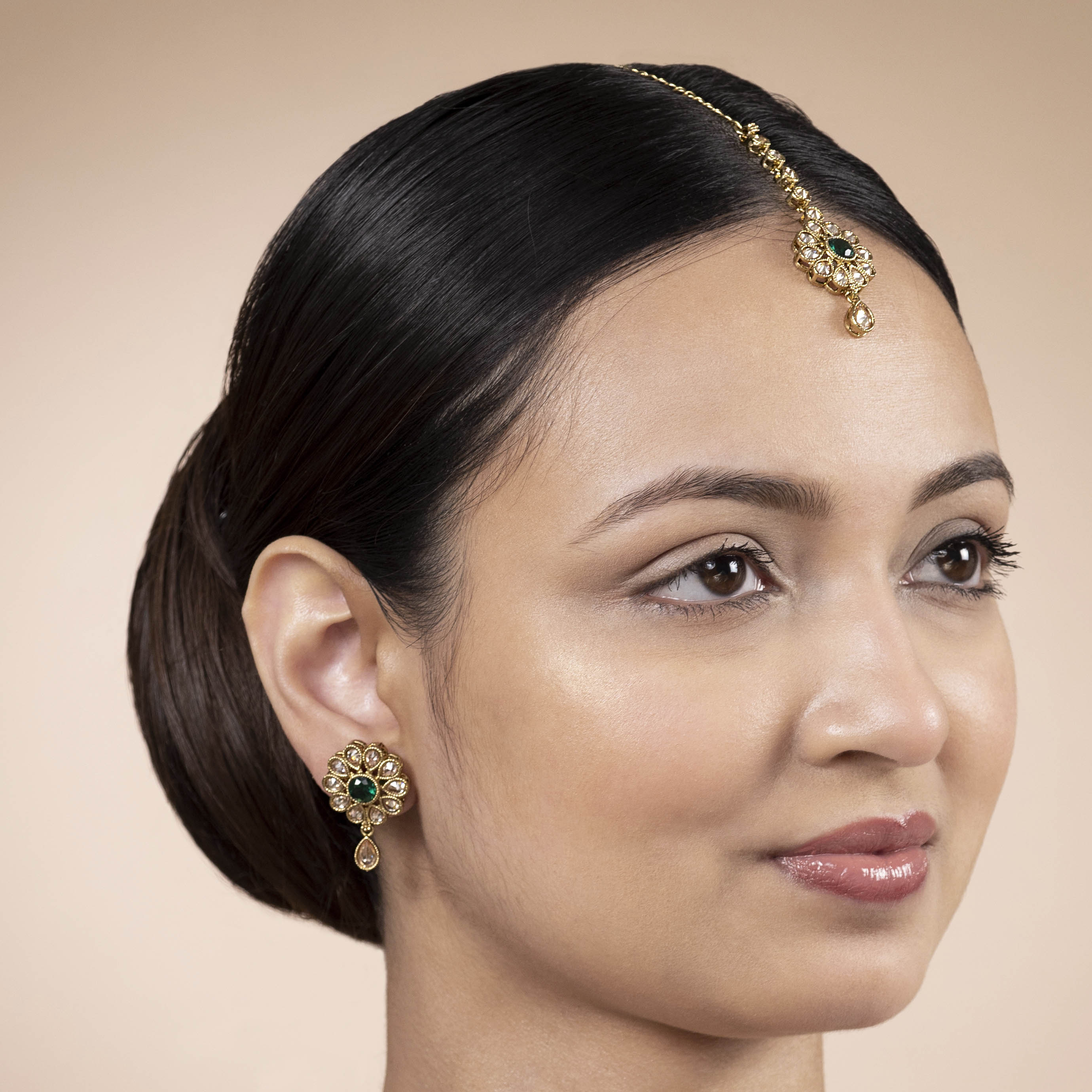 Dipa Necklace Set in Jade