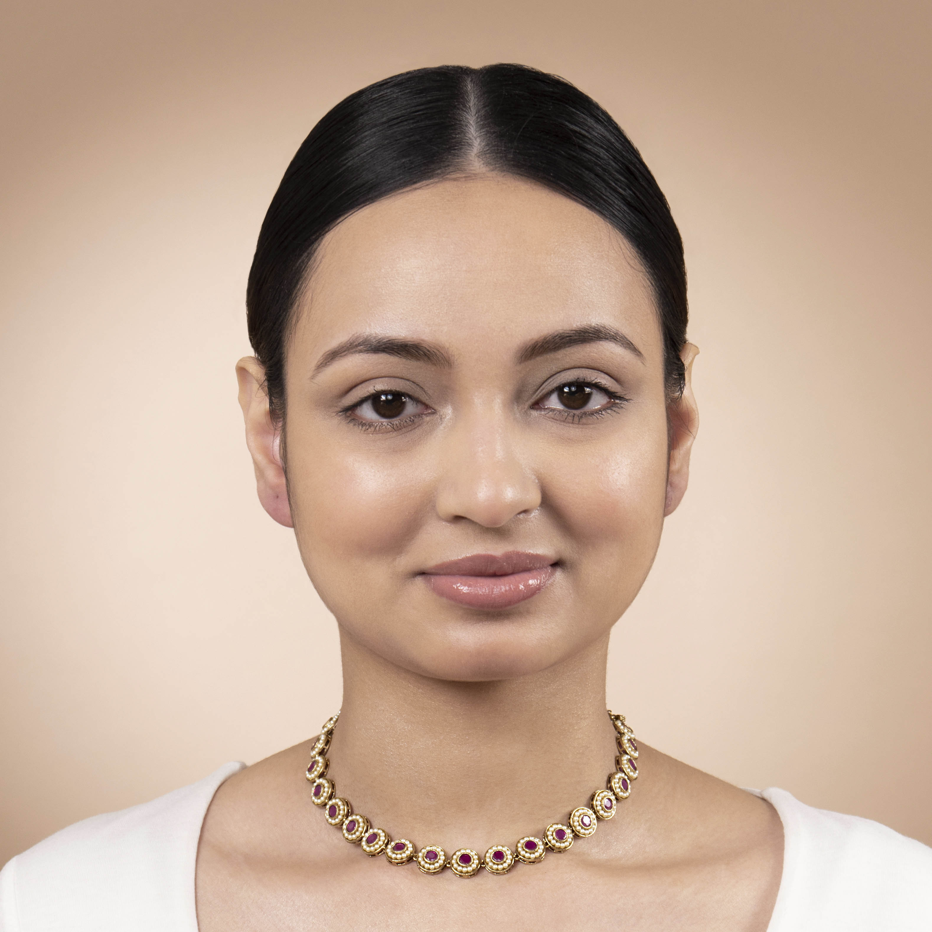 Leela Necklace in Ruby
