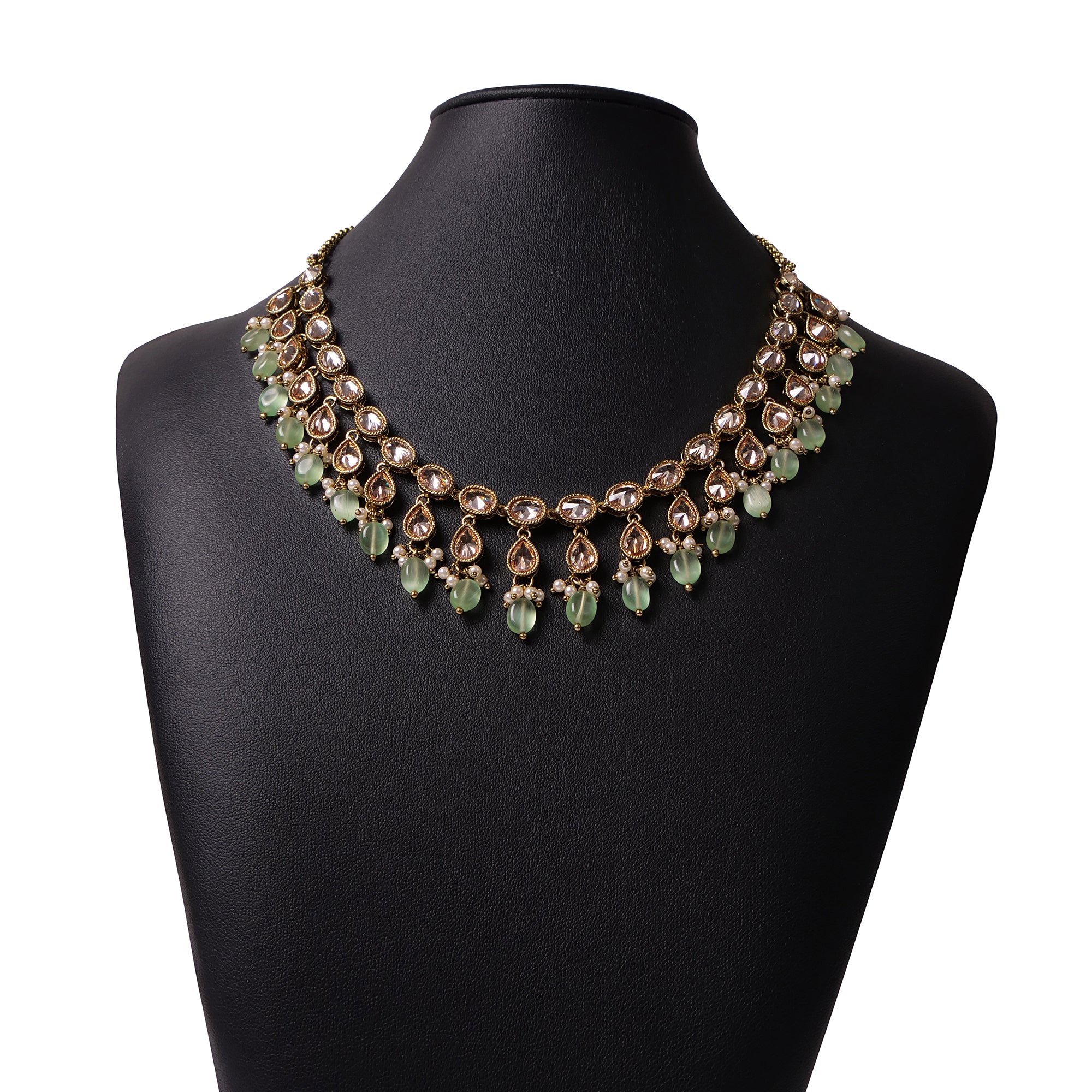 Nilima Necklace Set in Mint
