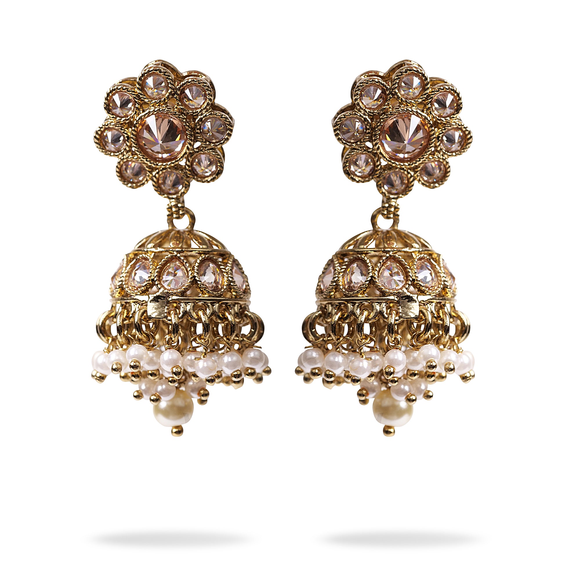 Sonam Necklace Set in Pearl and Antique Gold