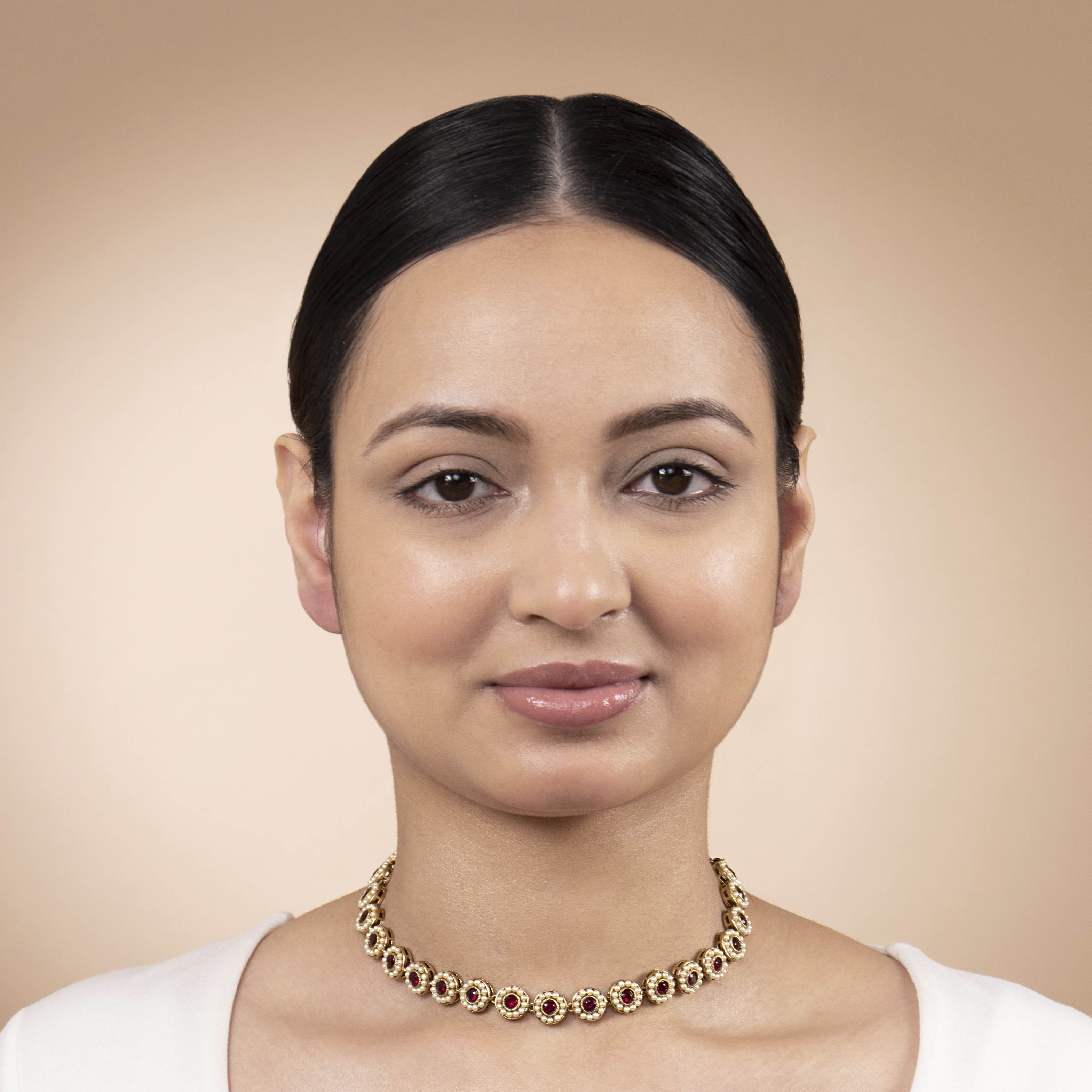 Leela Necklace in Maroon