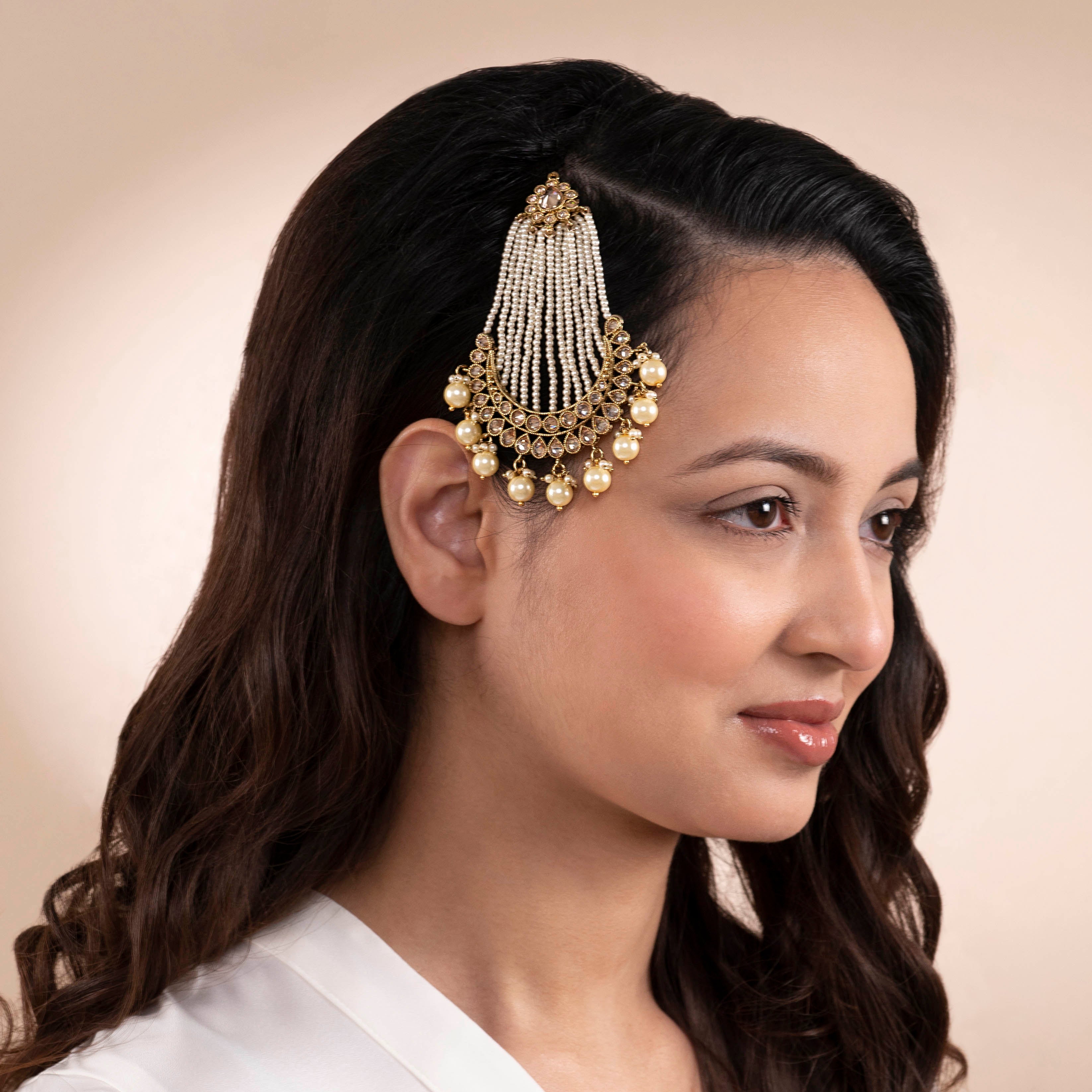 Florine Pearl Jhumar Headpiece