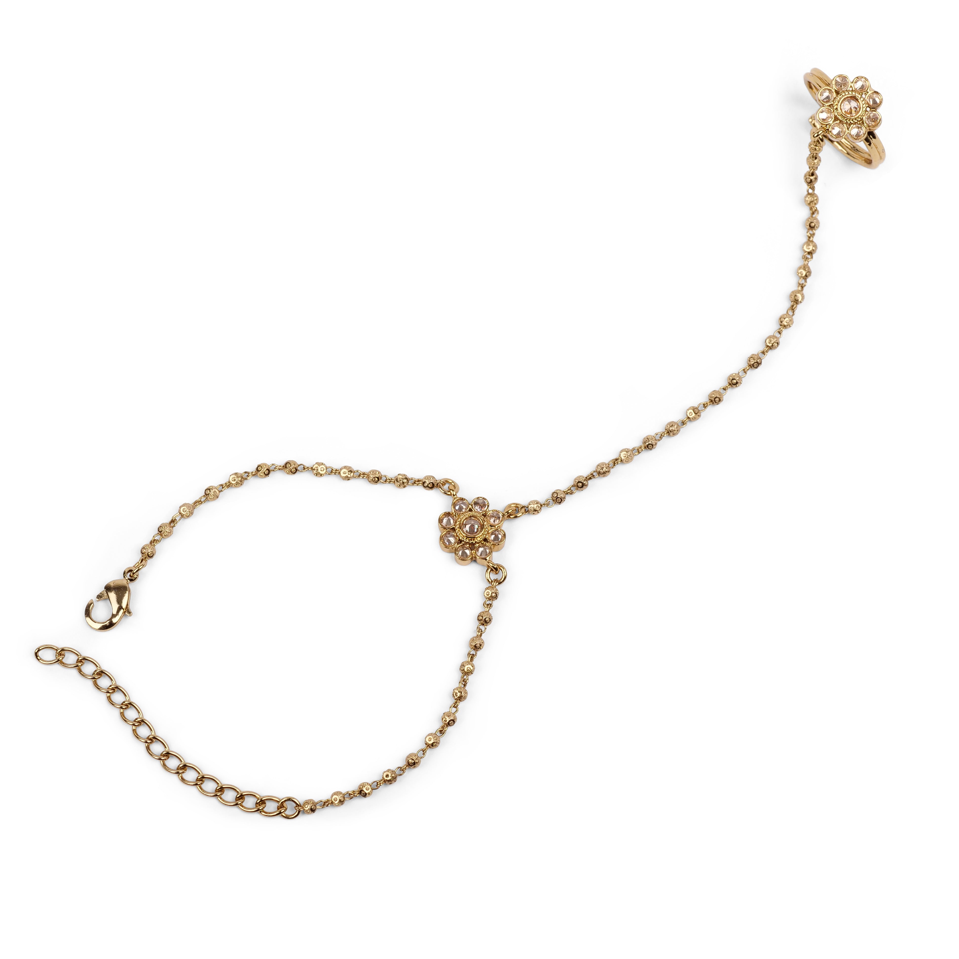 Forever Floral Hand Chain in Light Topaz