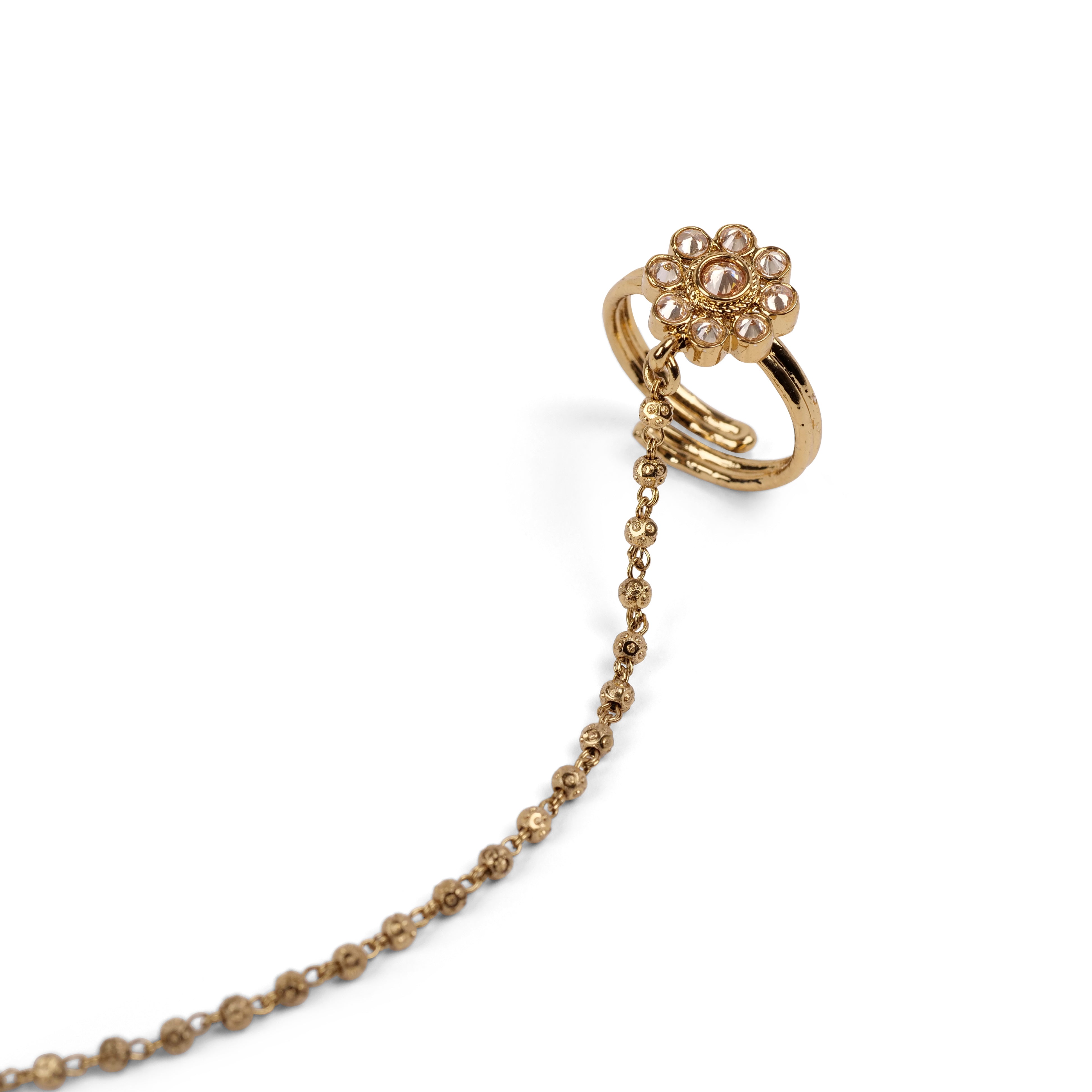 Forever Floral Hand Chain in Light Topaz