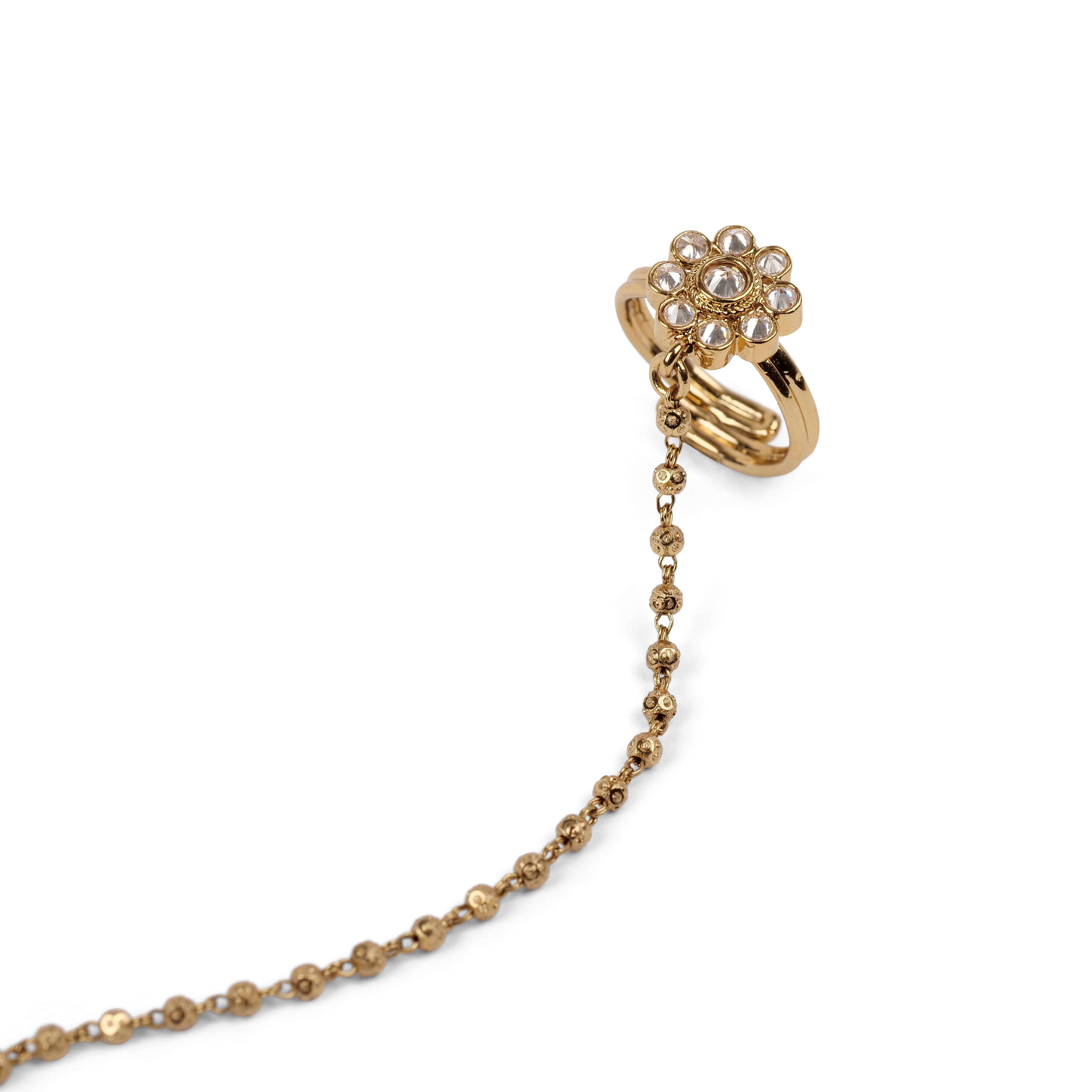 Forever Floral Hand Chain in White