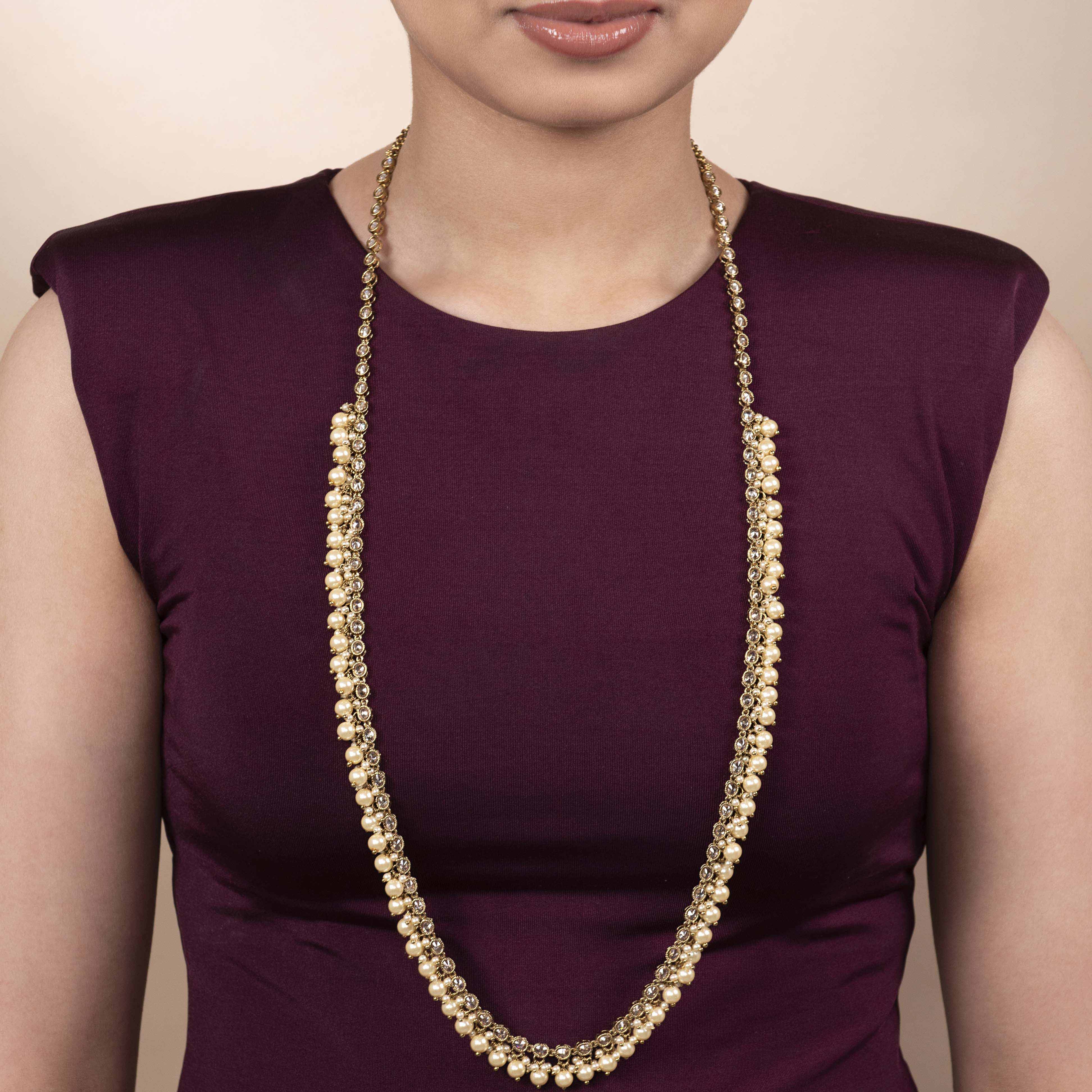 Layla Long Chain in Pearl