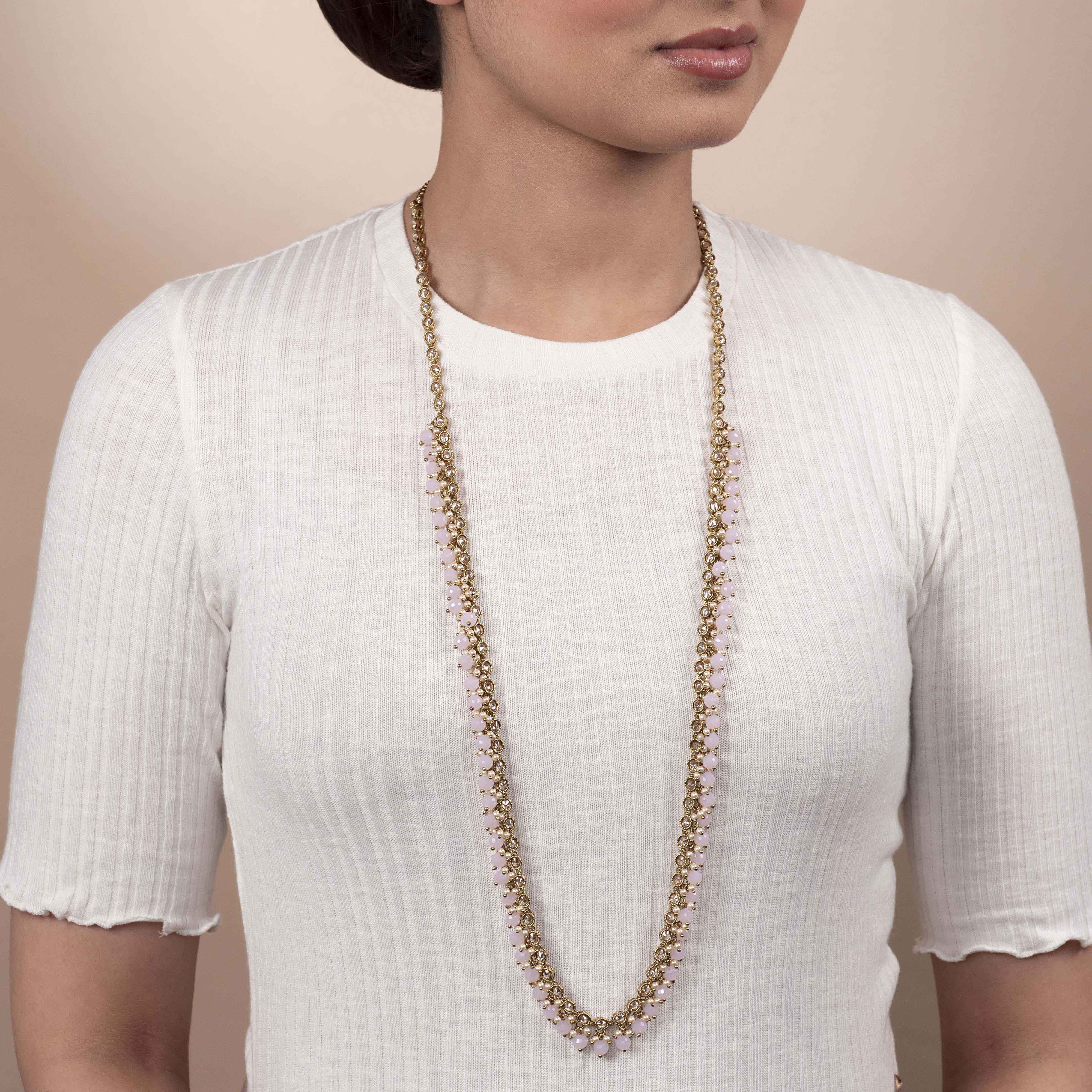 Layla Long Chain in Light Pink