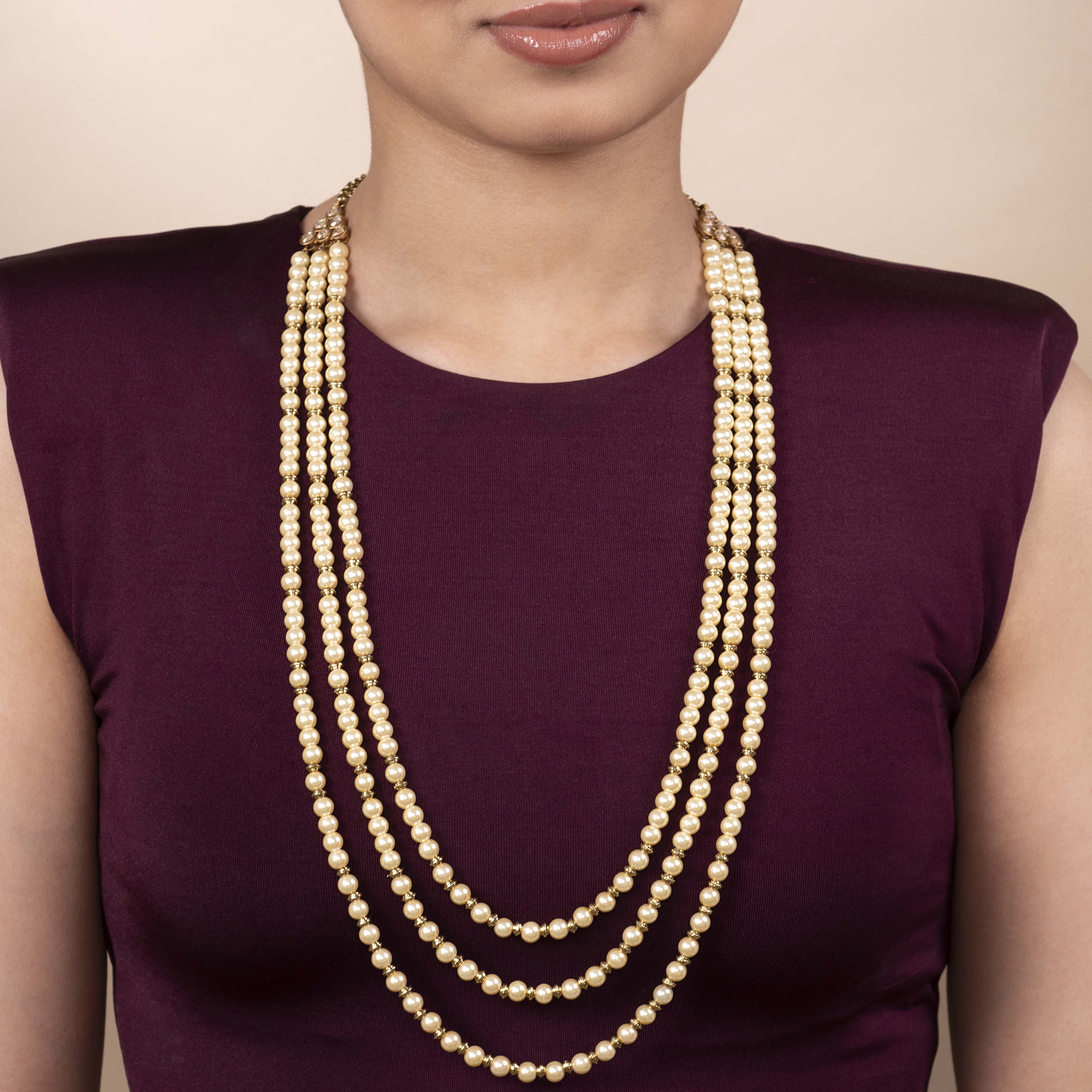 Rumi Triple Layer Pearl Neckllace