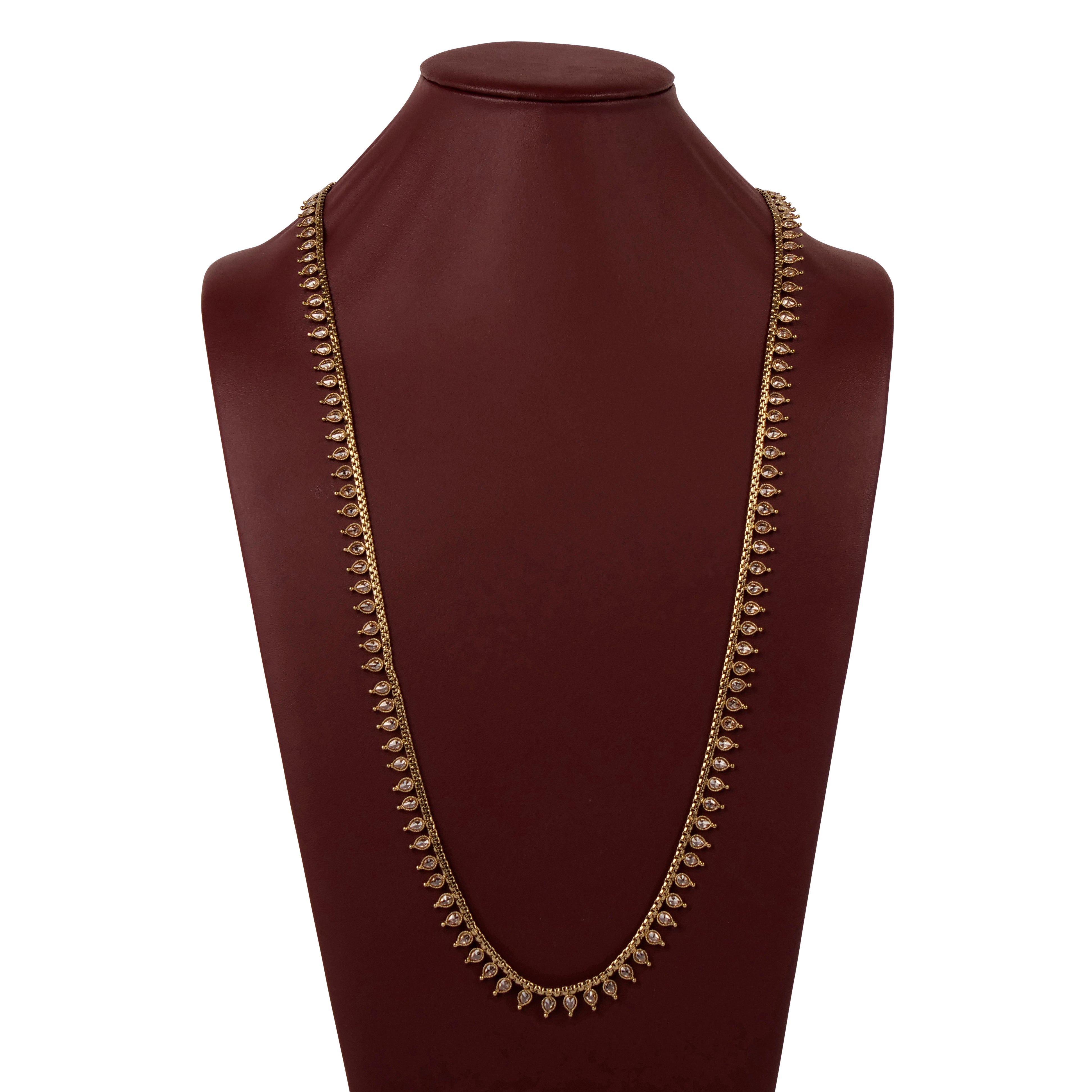 Teardrop Long Chain in Light Topaz