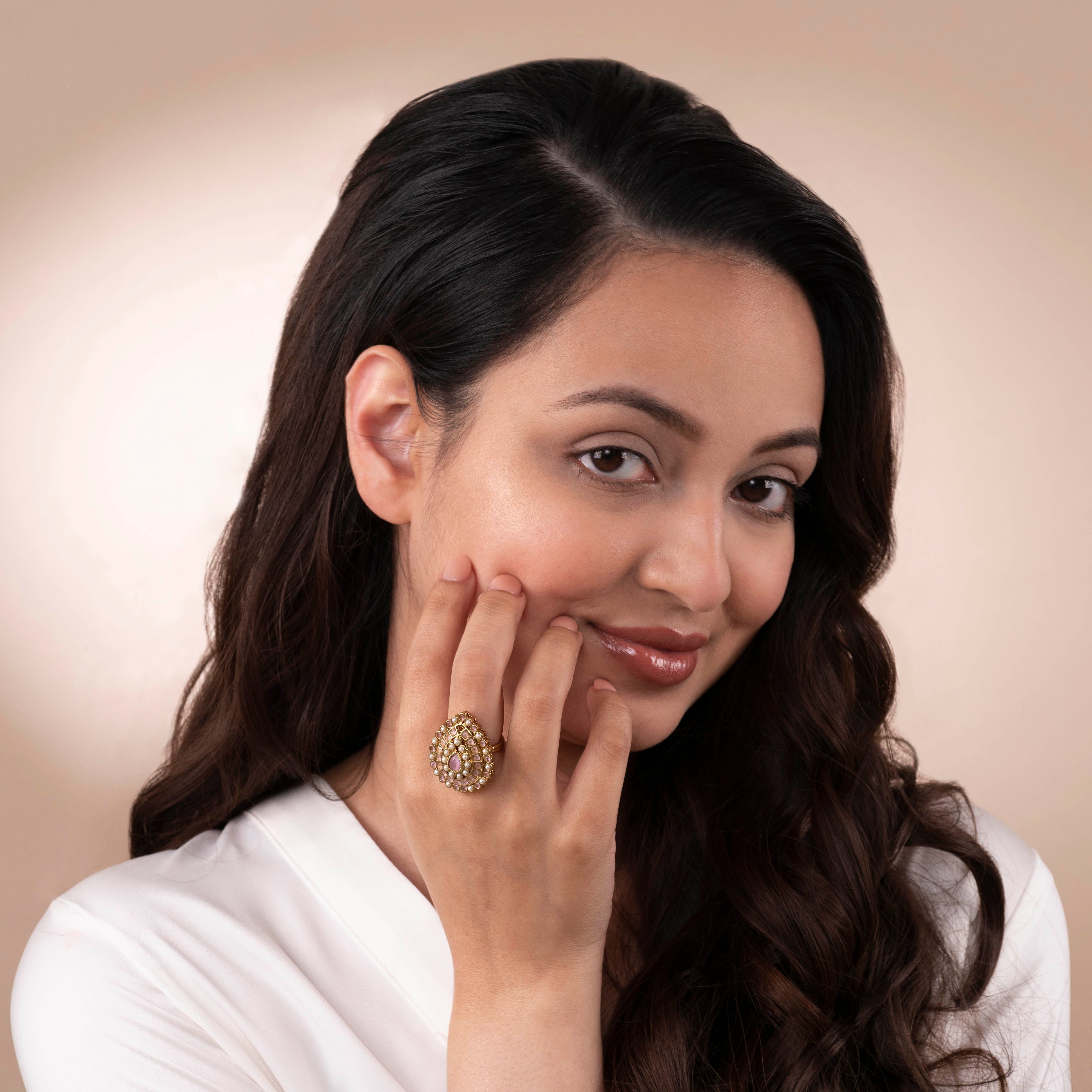 Jaya Ring in Light Pink