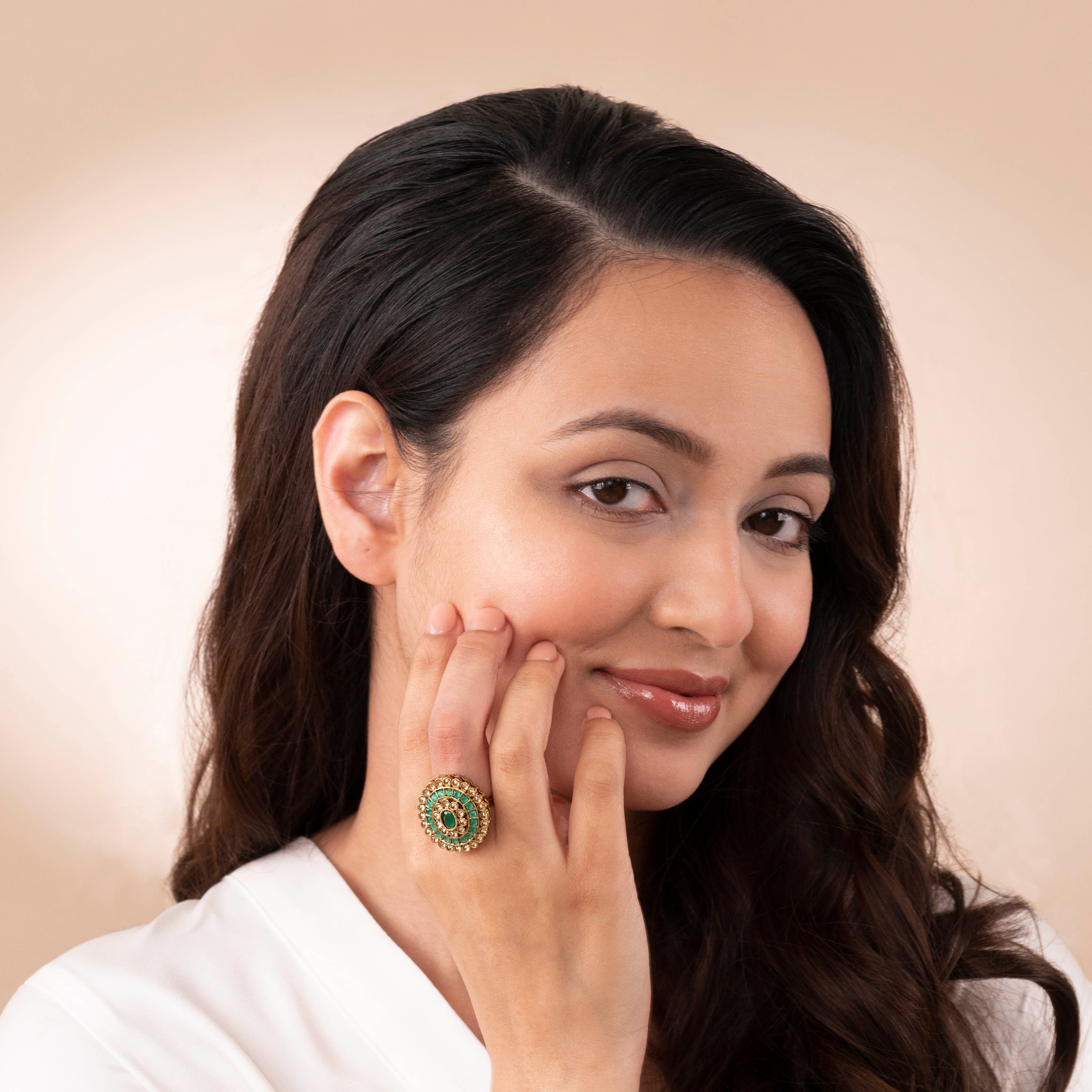 Jiera Classic Ring in Green