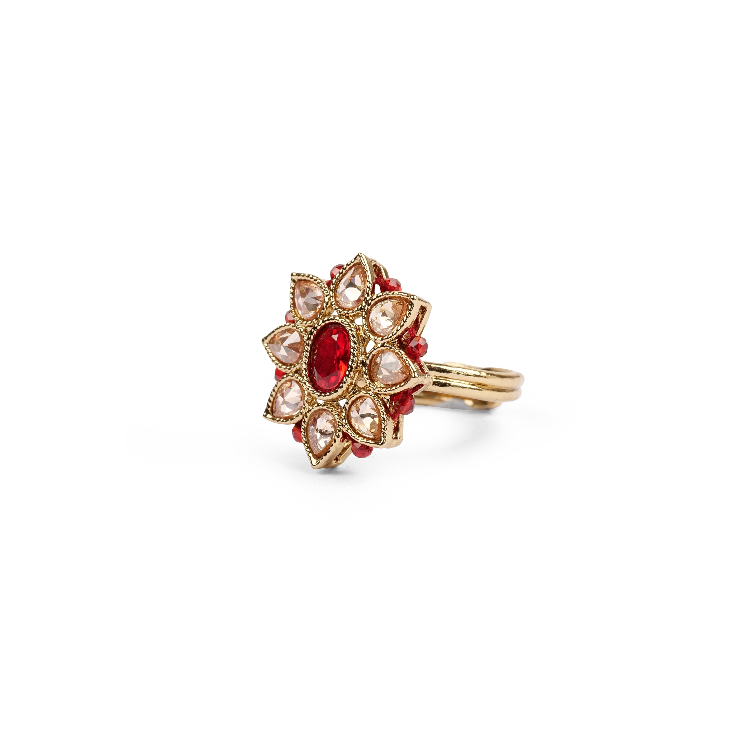 Marina Ring in Maroon