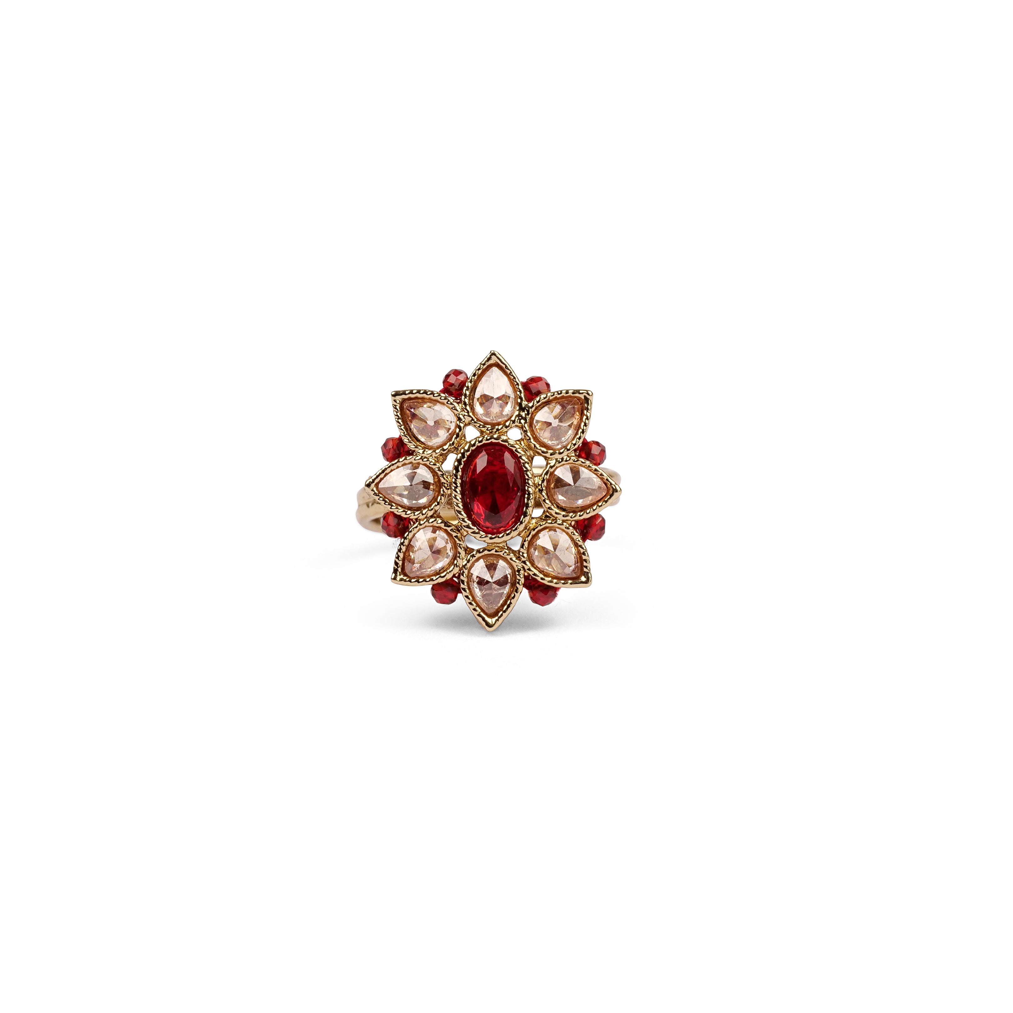 Marina Ring in Maroon