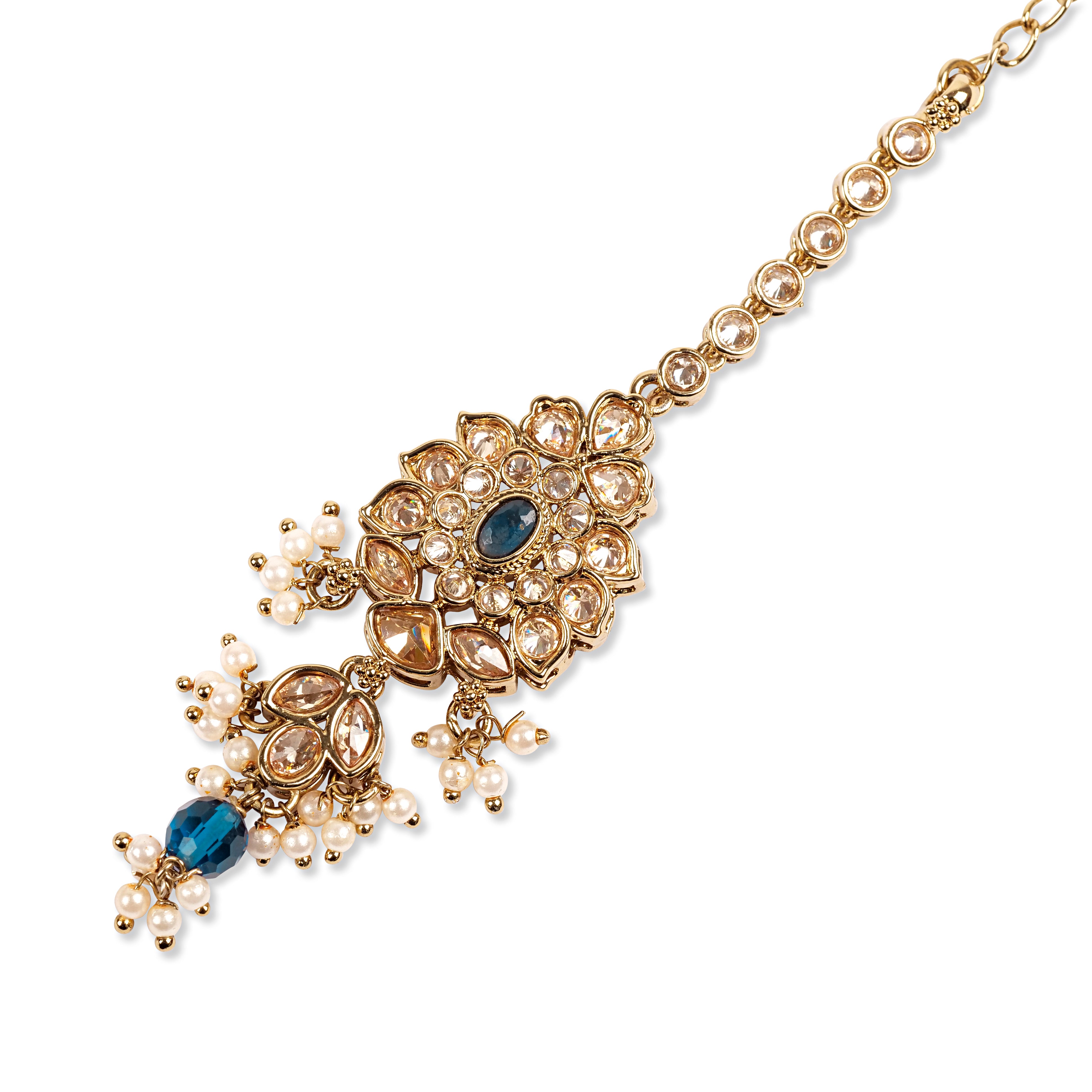 Alaya Maang Tikka in Navy
