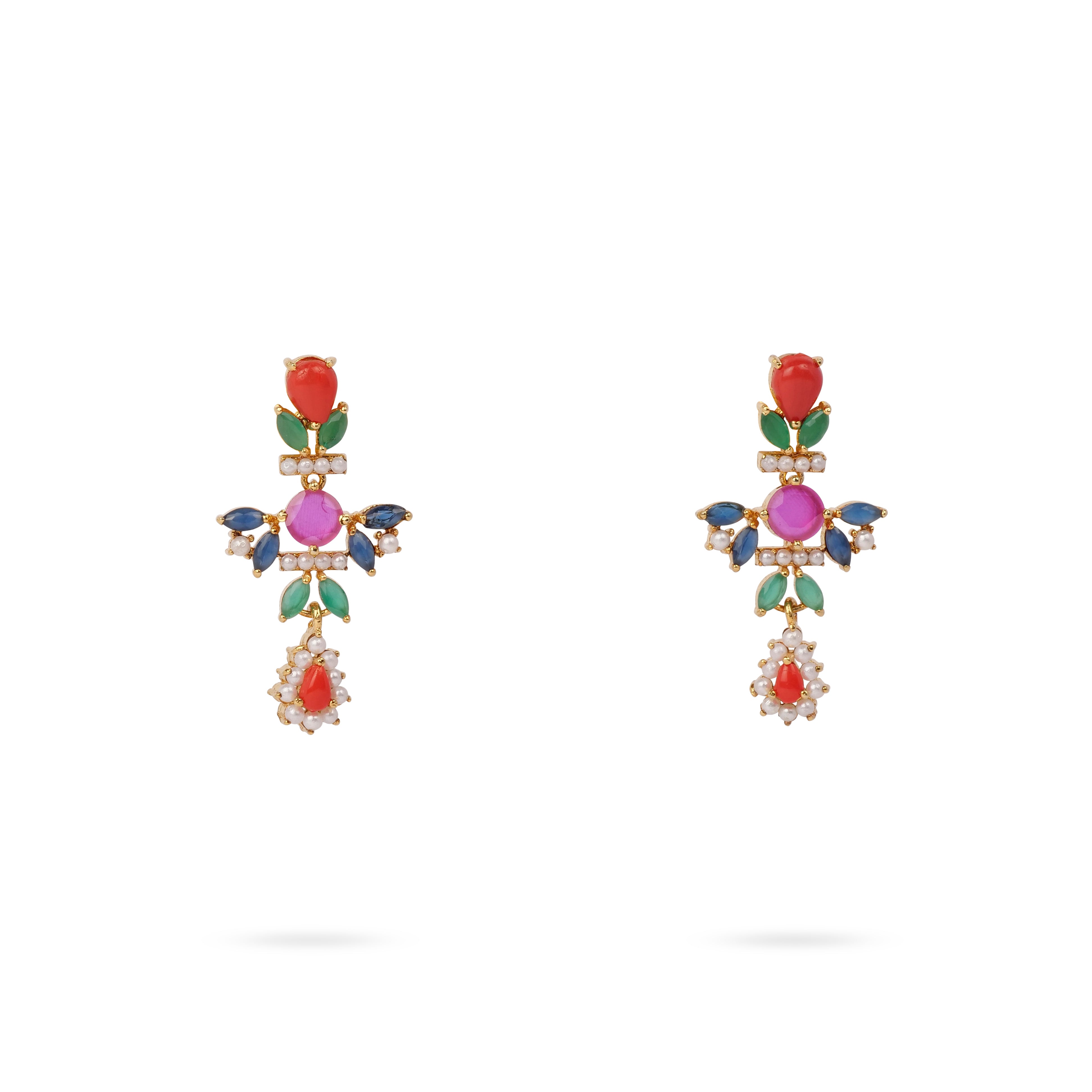 Menka Rajasthani Necklace Set in Multi