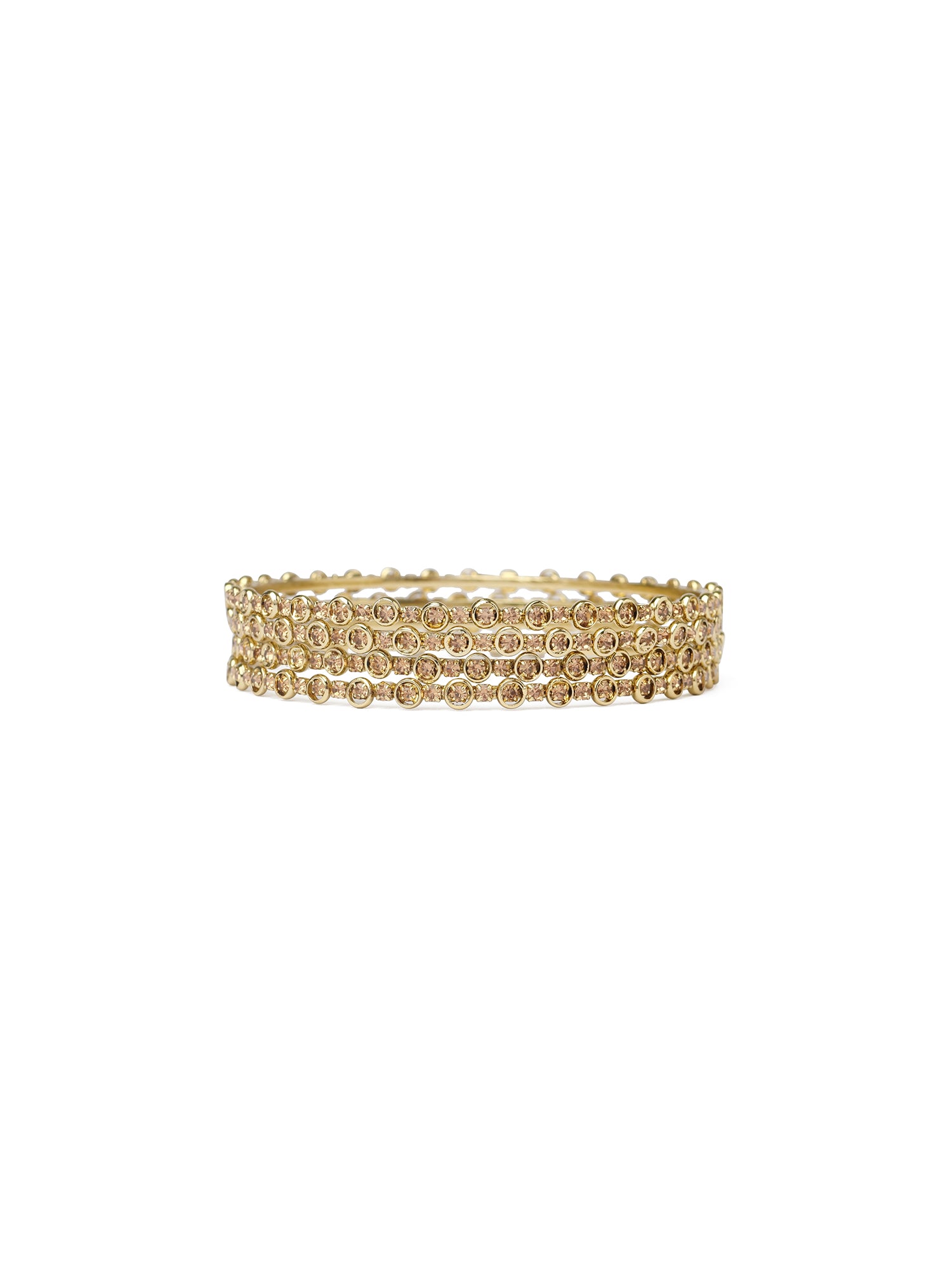 Aafreen Diamante Bangles in Champagne