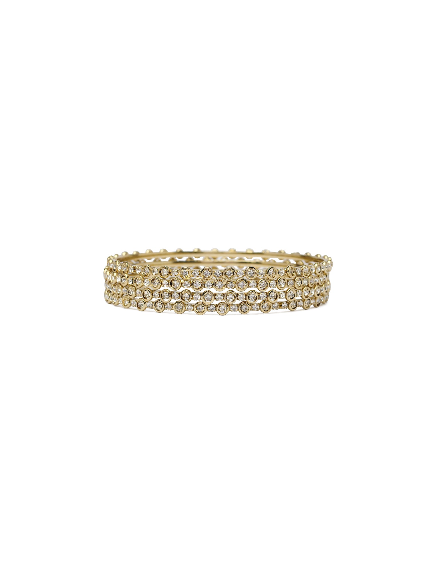 Aafreen Diamante Bangles in White