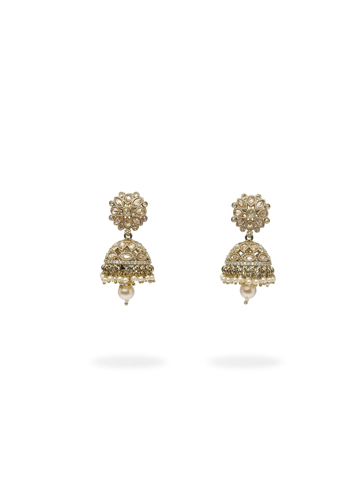Aashira Jhumka Earrings in Champagne