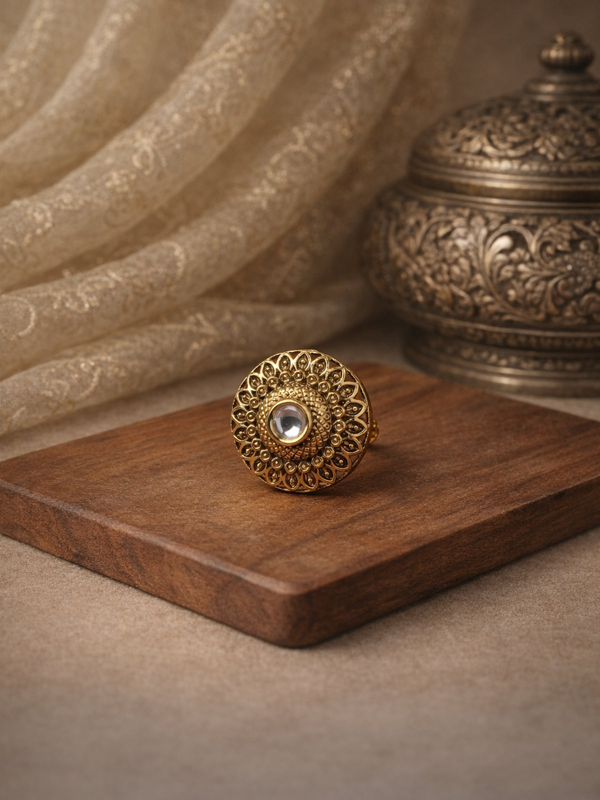 Aayani Classic Ring in White 