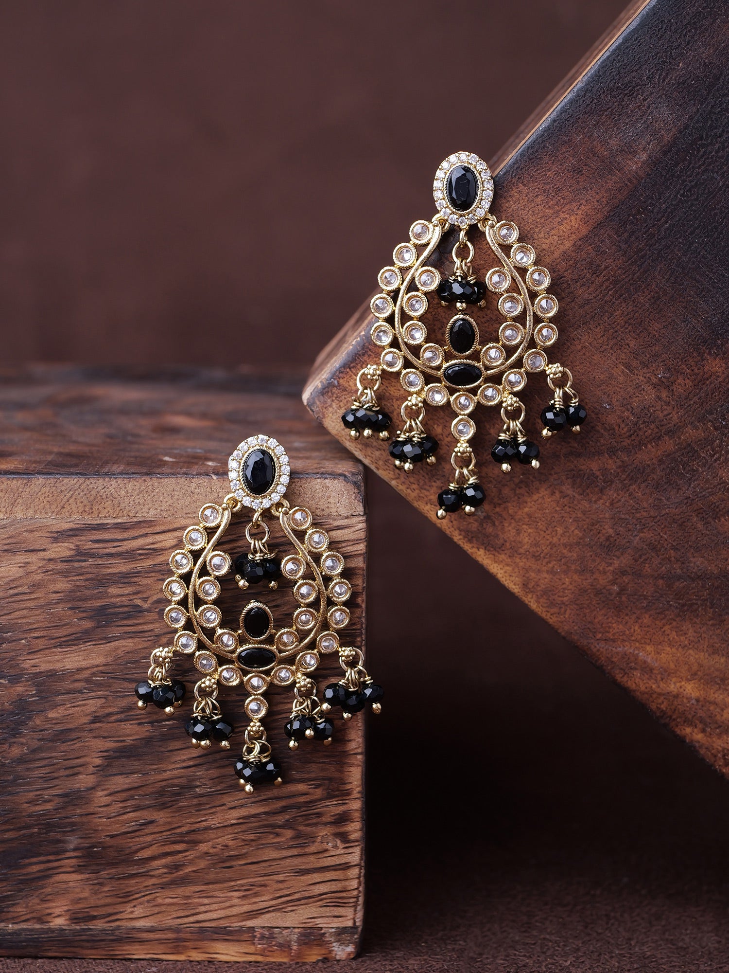 Adira Small Earrings in Black