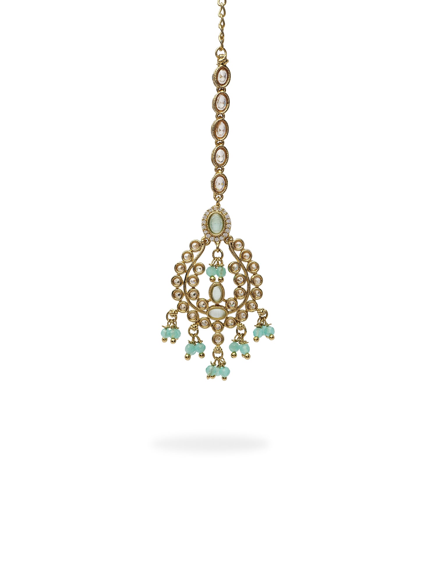 Adira Maang Tikka in Light Blue