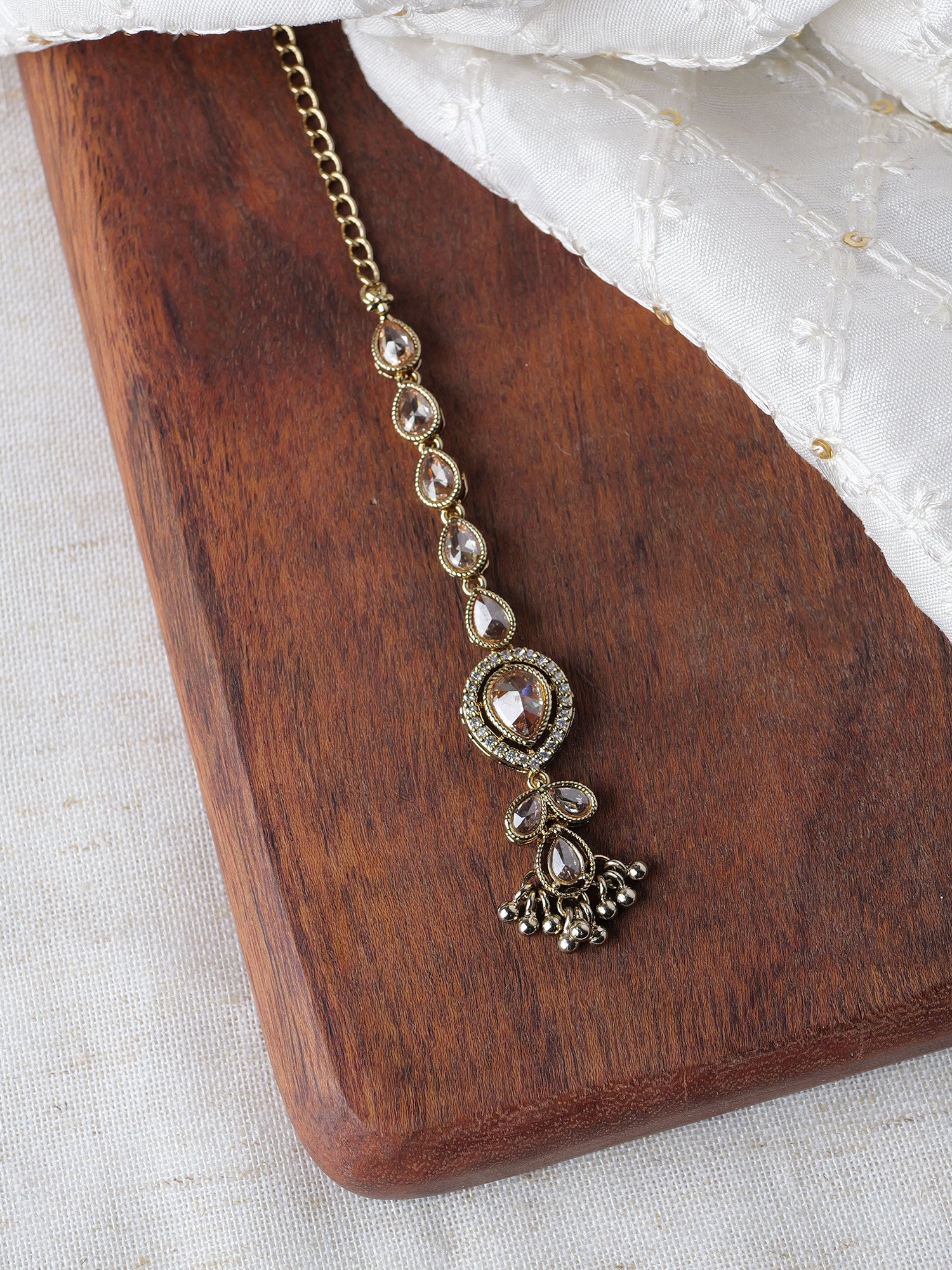 Aditi Maang Tikka in Antique Gold