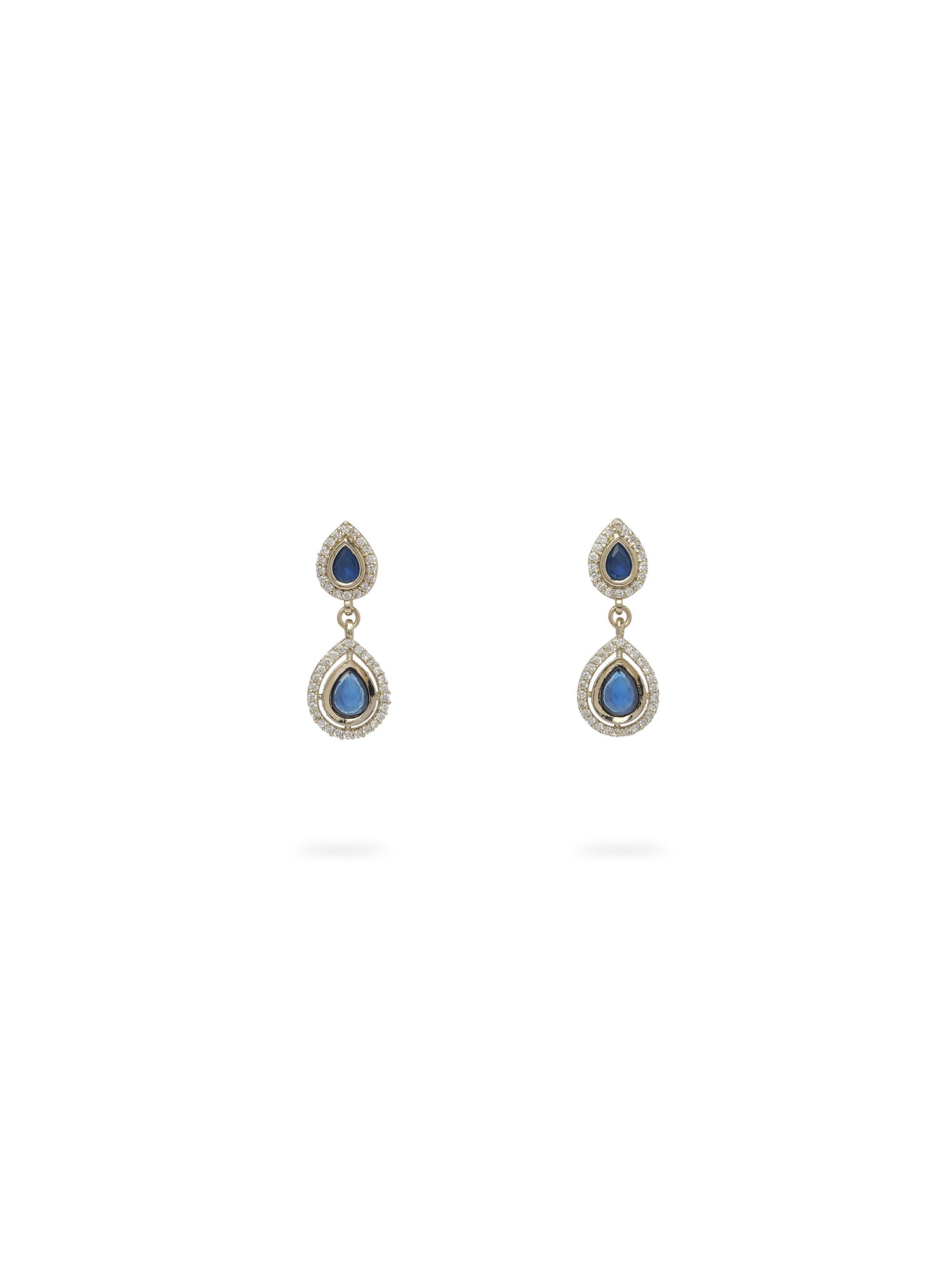 Akshara Kundan Necklace Set in Blue