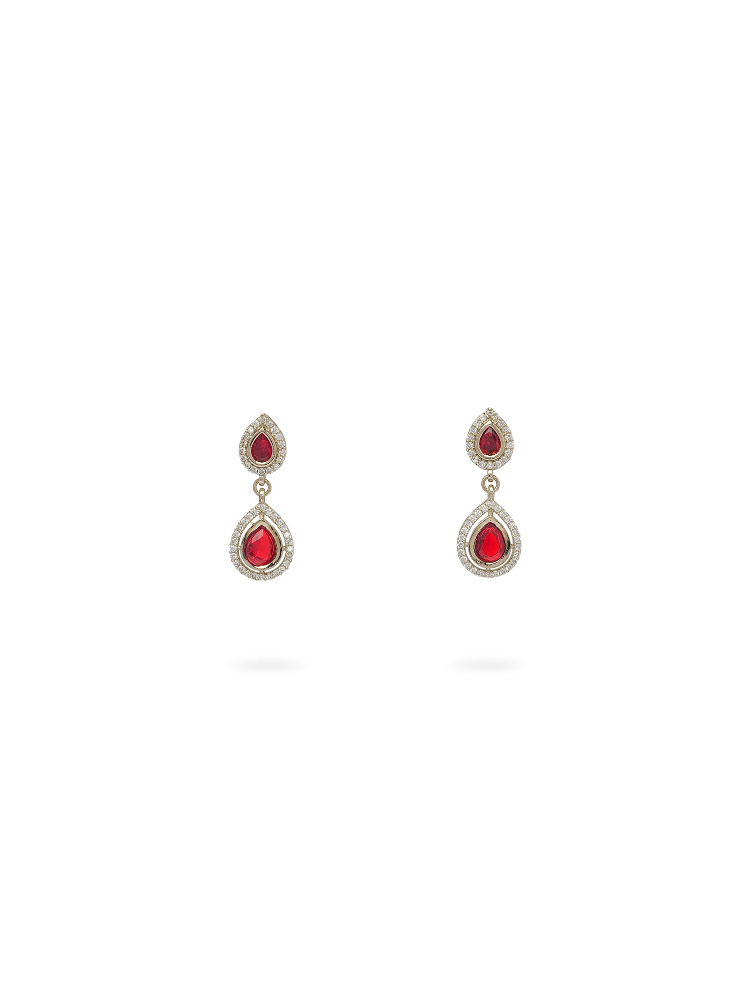 Akshara Kundan Necklace Set in Maroon
