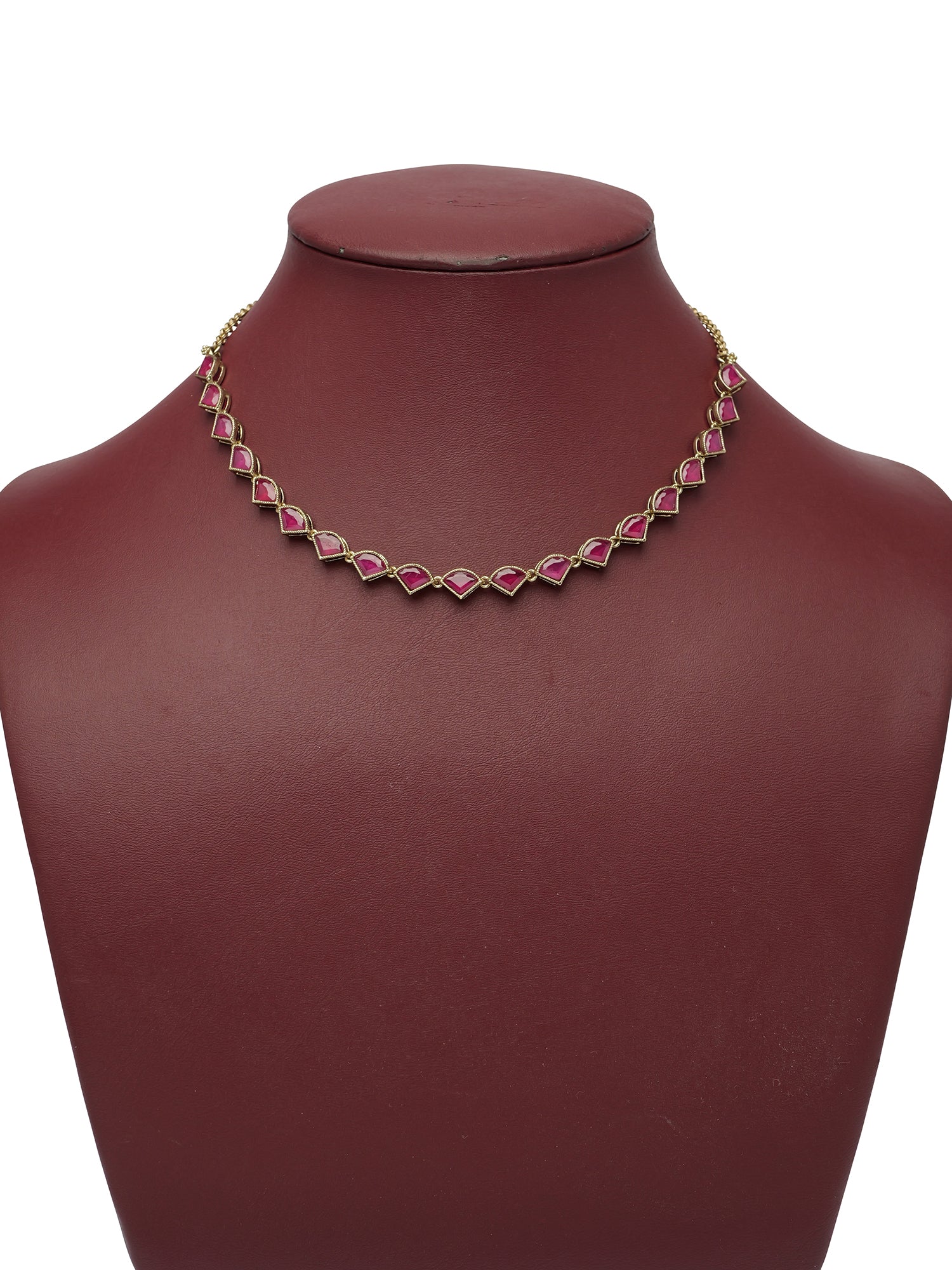 Aleena Simple Neclace Set in Ruby