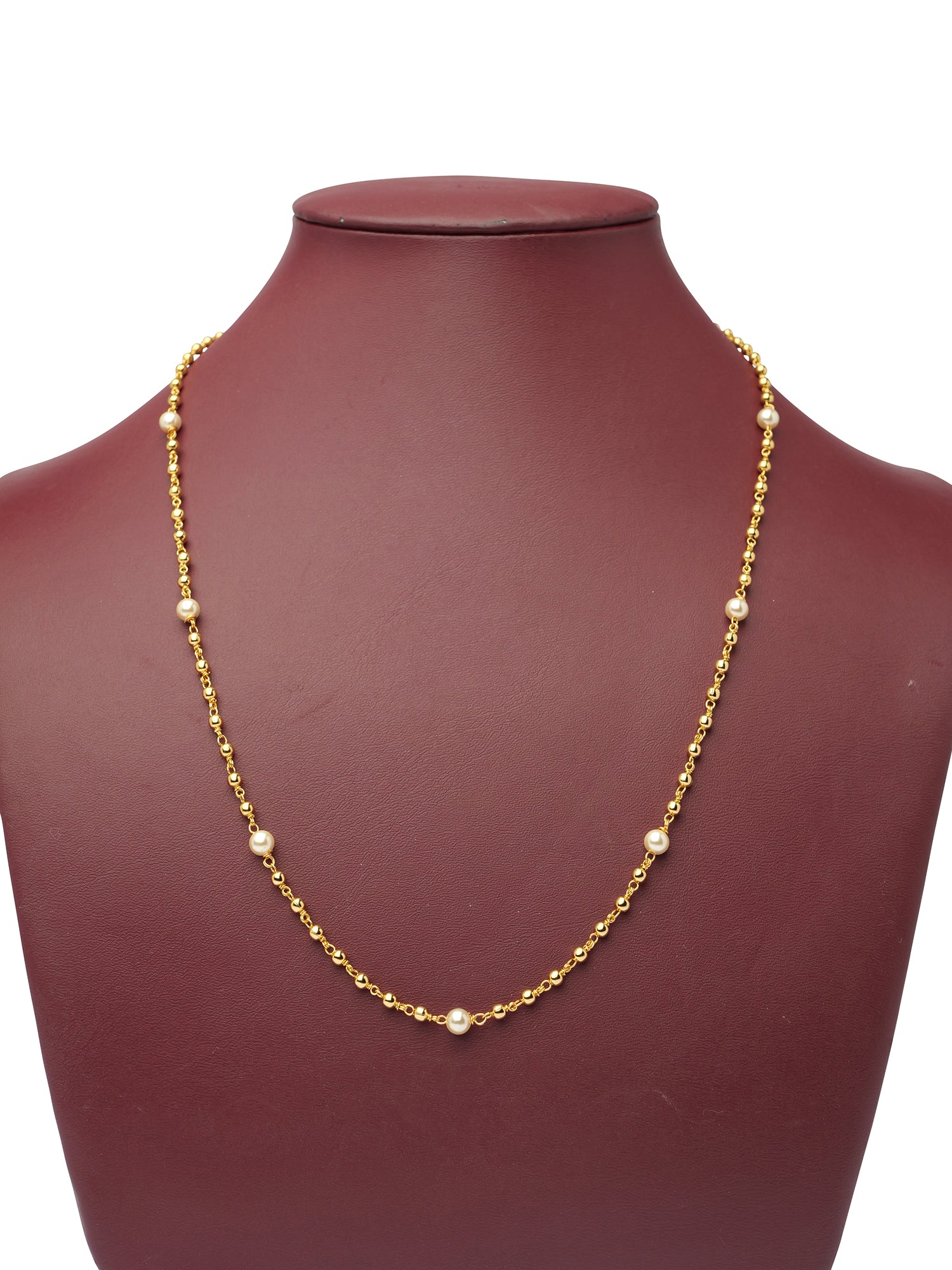 Alia Bead Chain in Pearl and Gold