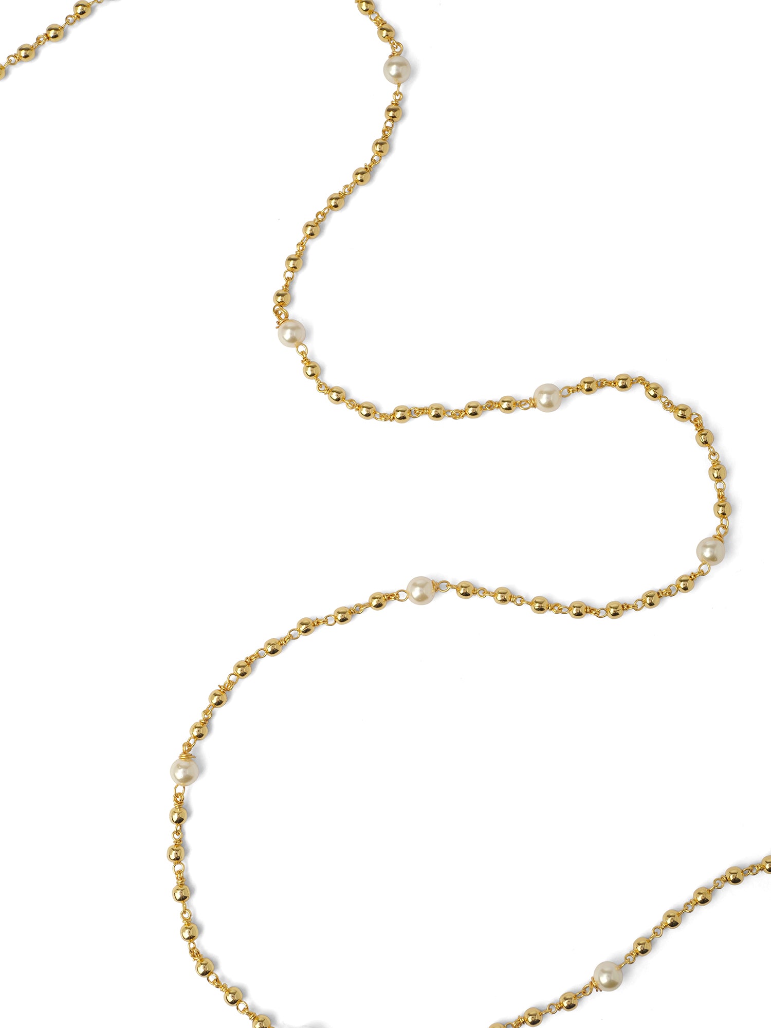 Alia Bead Chain in Pearl and Gold
