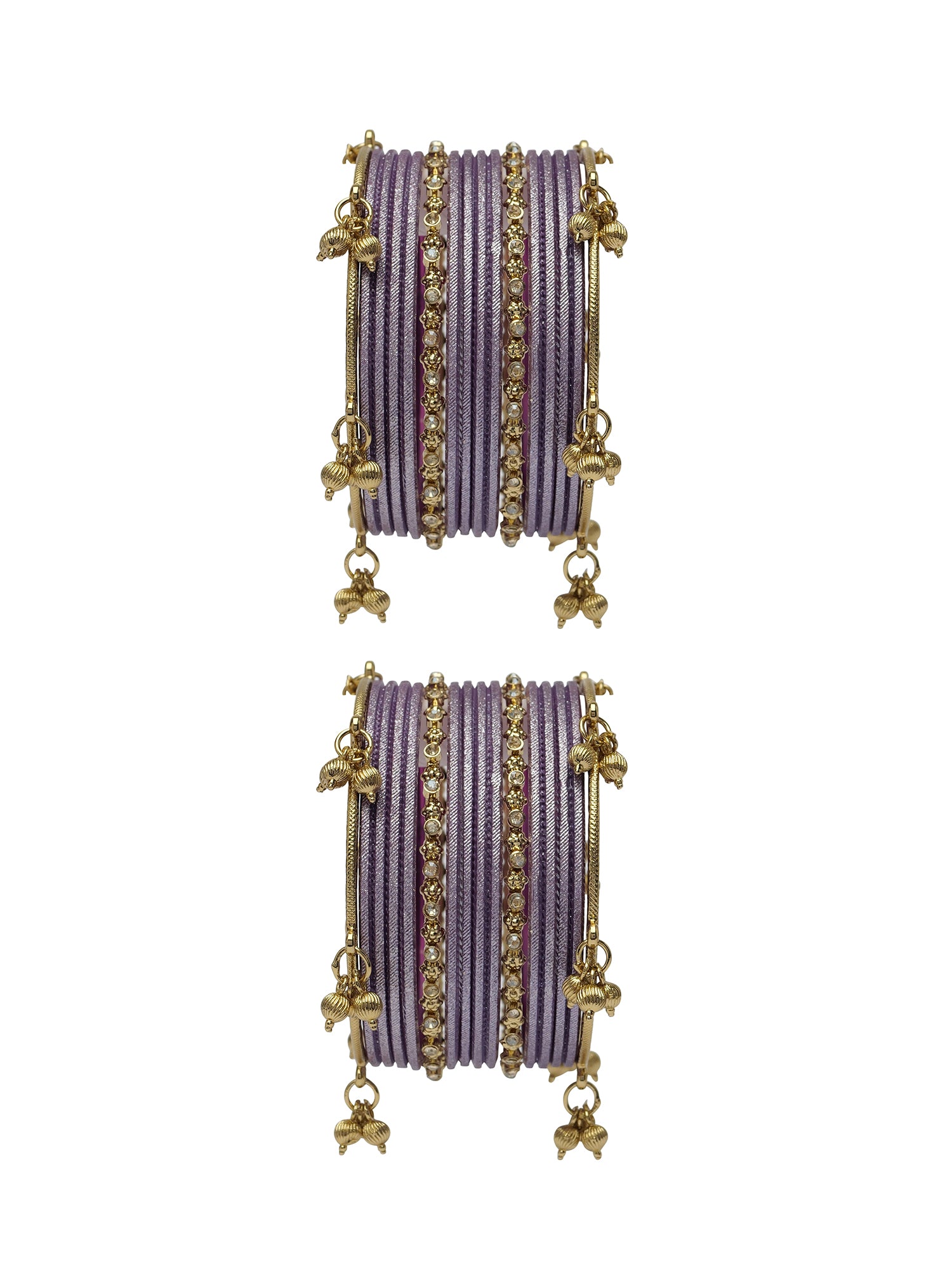 Amani Kashmiri Bangle Set in Dark Mauve
