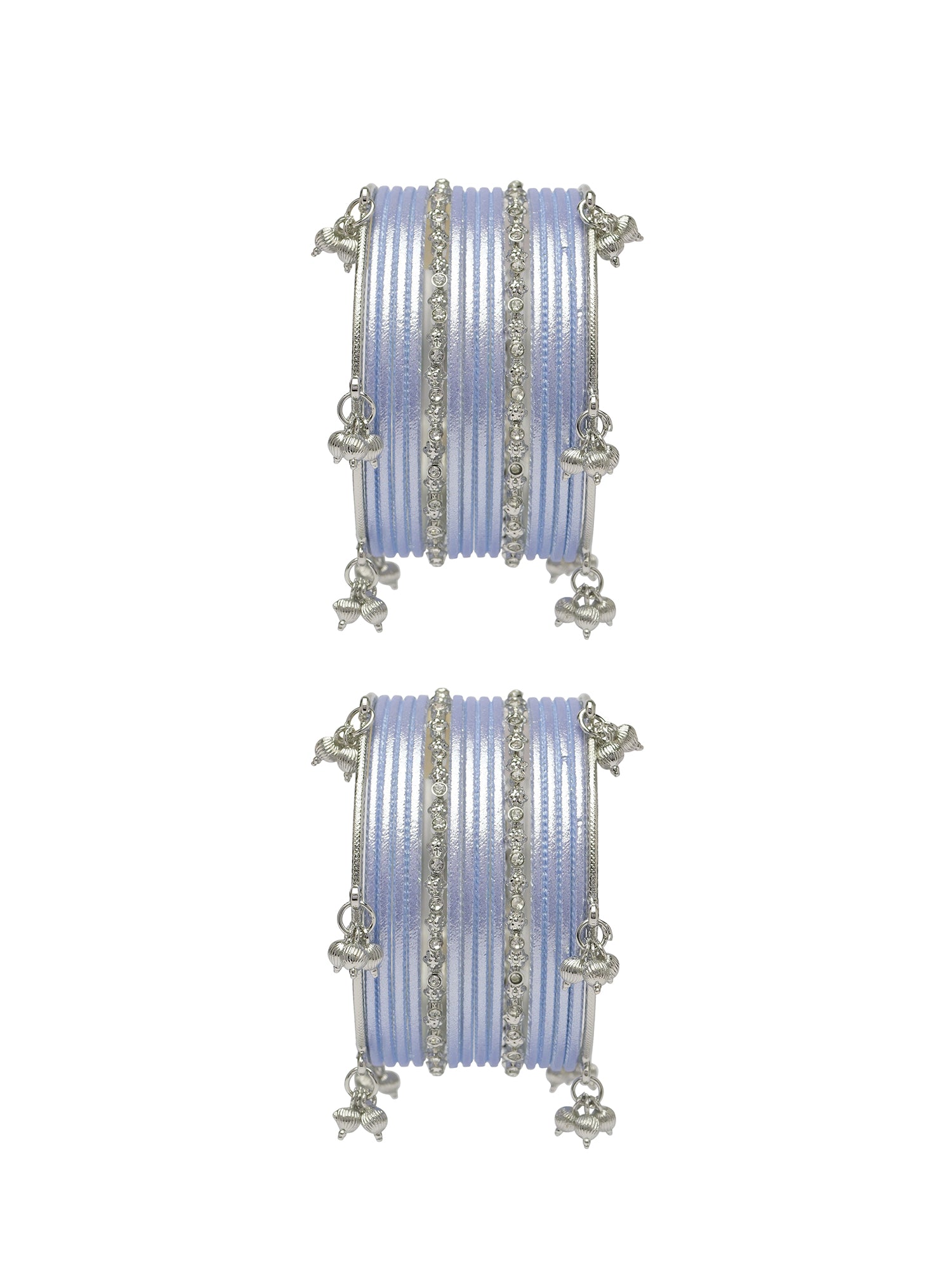 Amani Kashmiri Bangle Set in Light Periwinkle