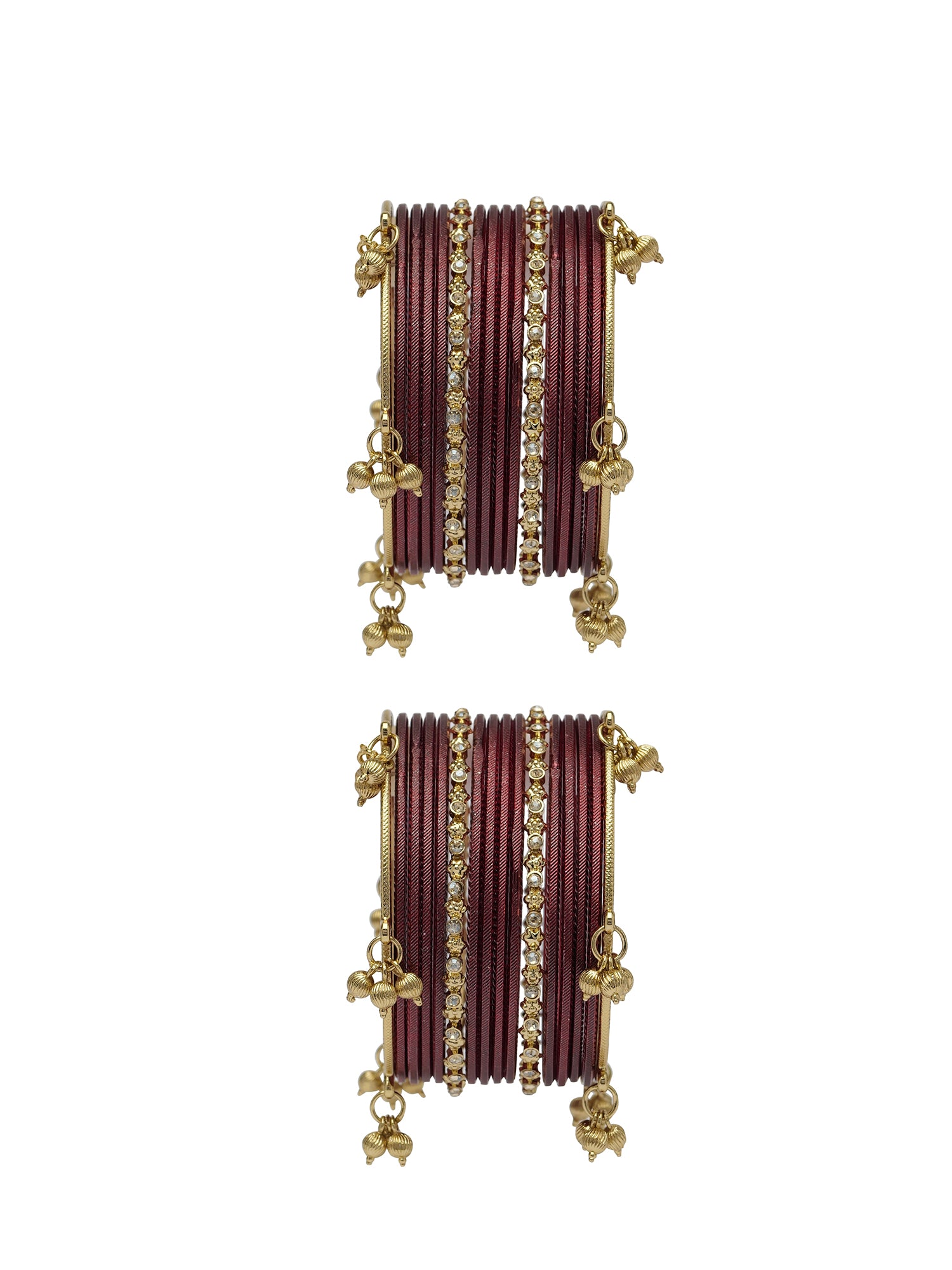 Amani Kashmiri Bangle Set in Maroon
