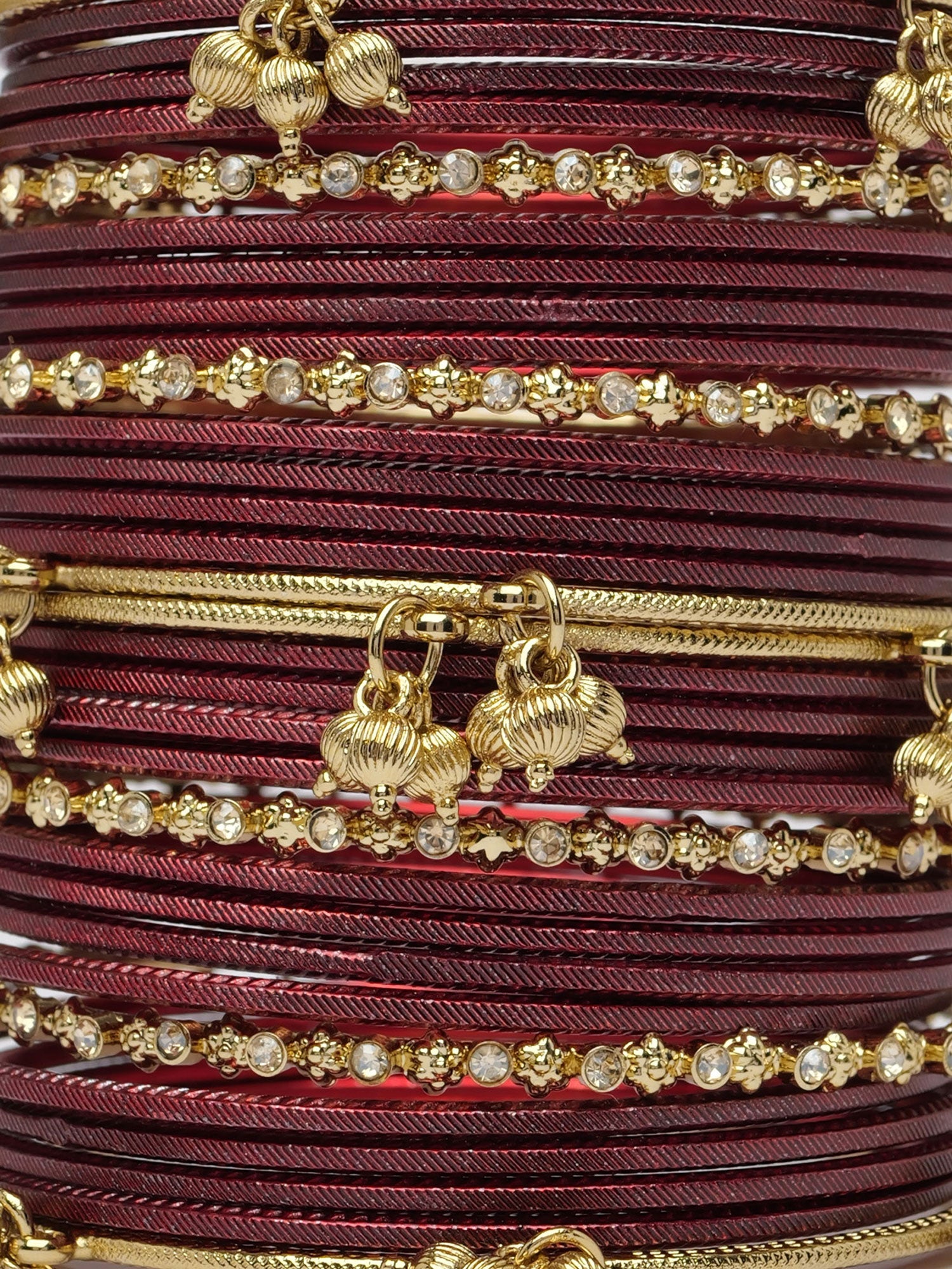 Amani Kashmiri Bangle Set in Maroon
