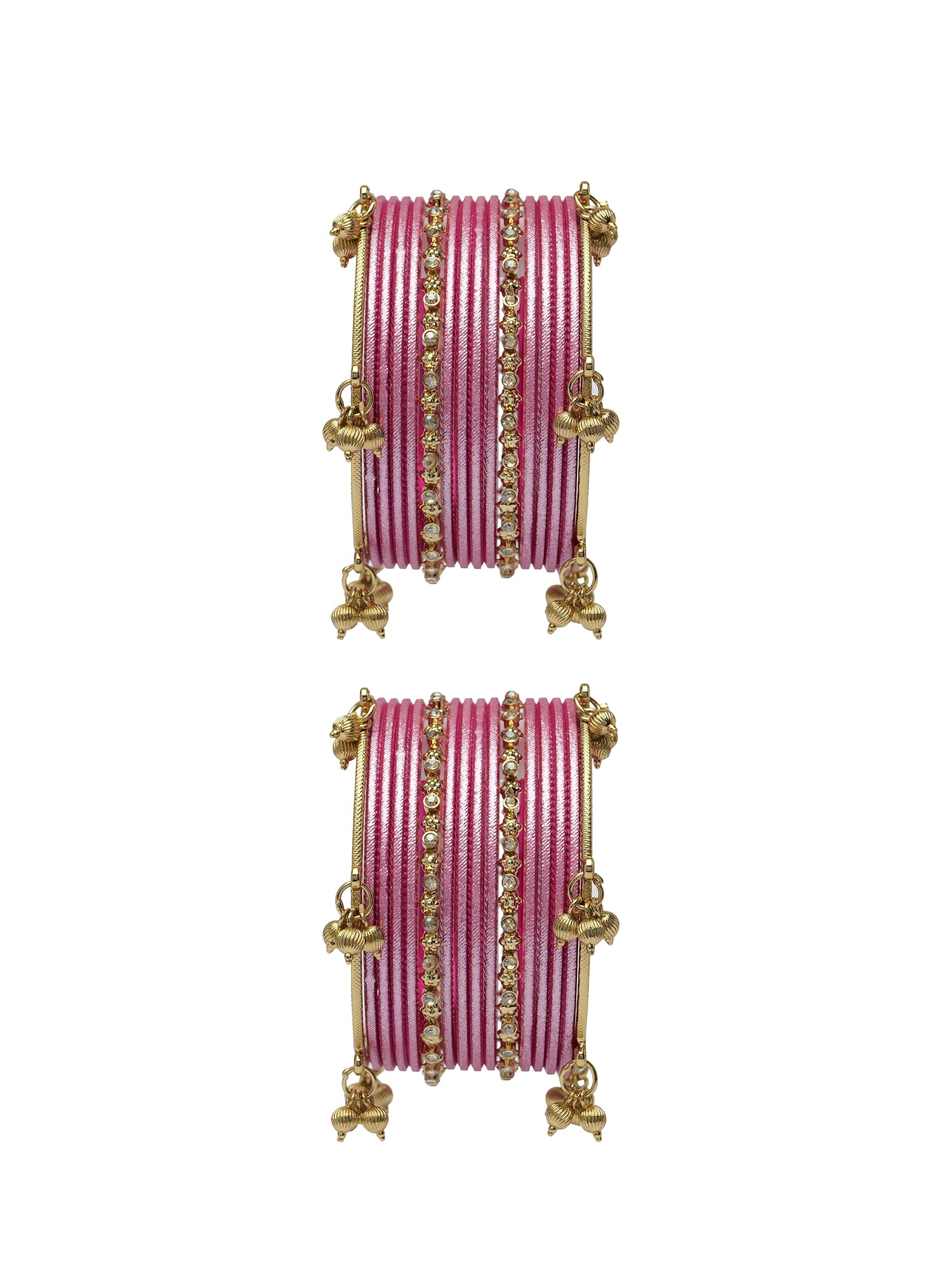 Amani Kashmiri Bangle Set in Rose Pink