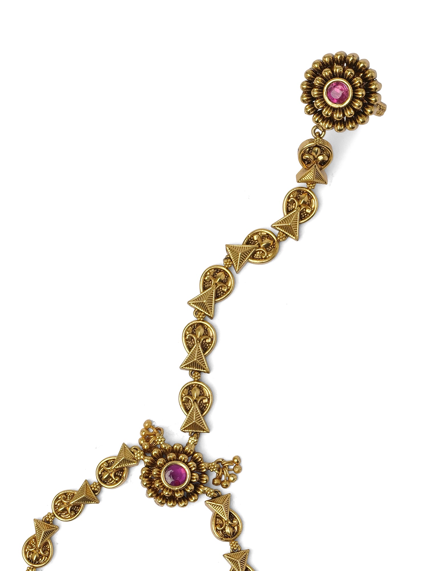 Ambika Hand Chain in Ruby