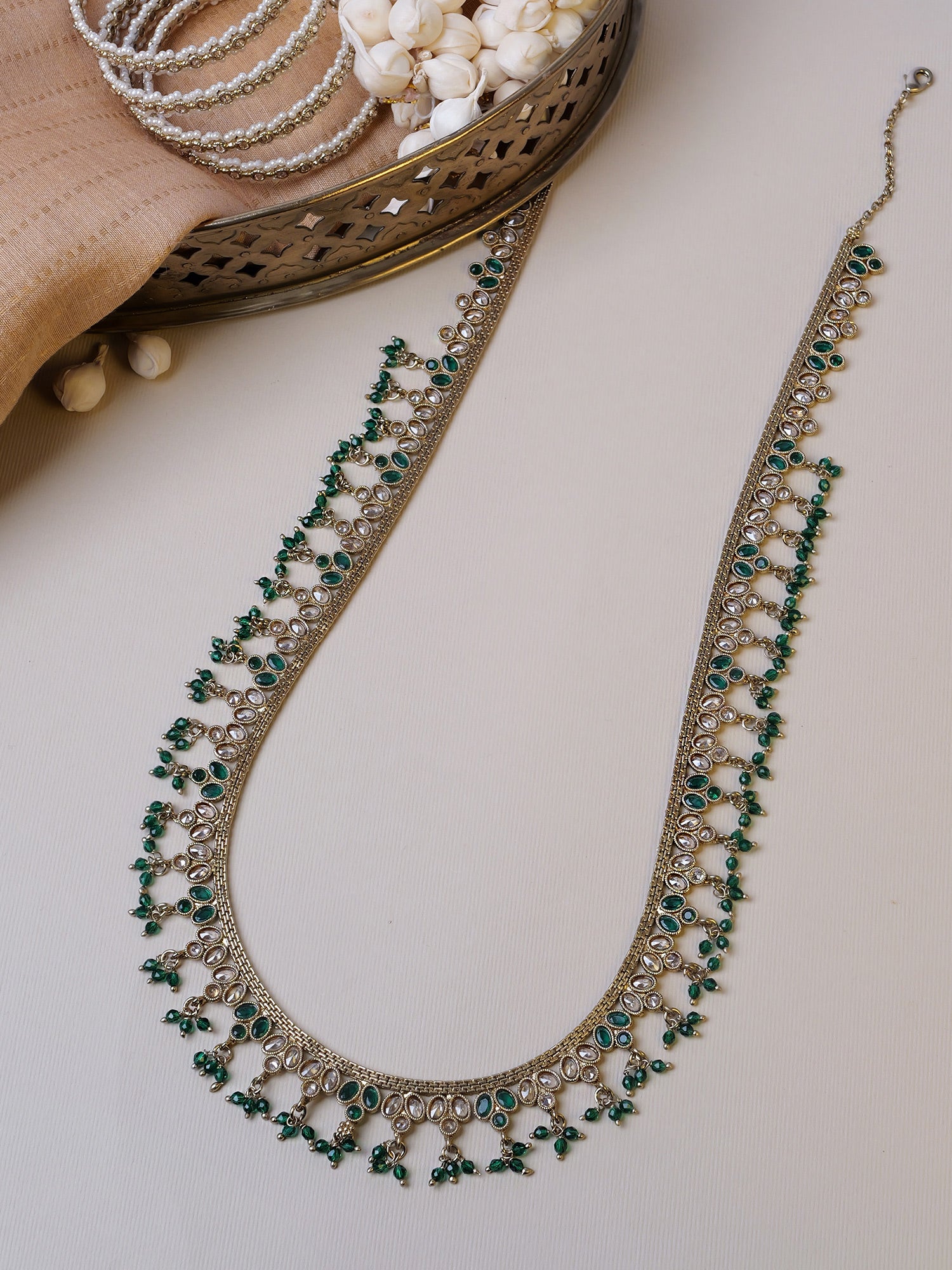 Ameera Long Chain in Green