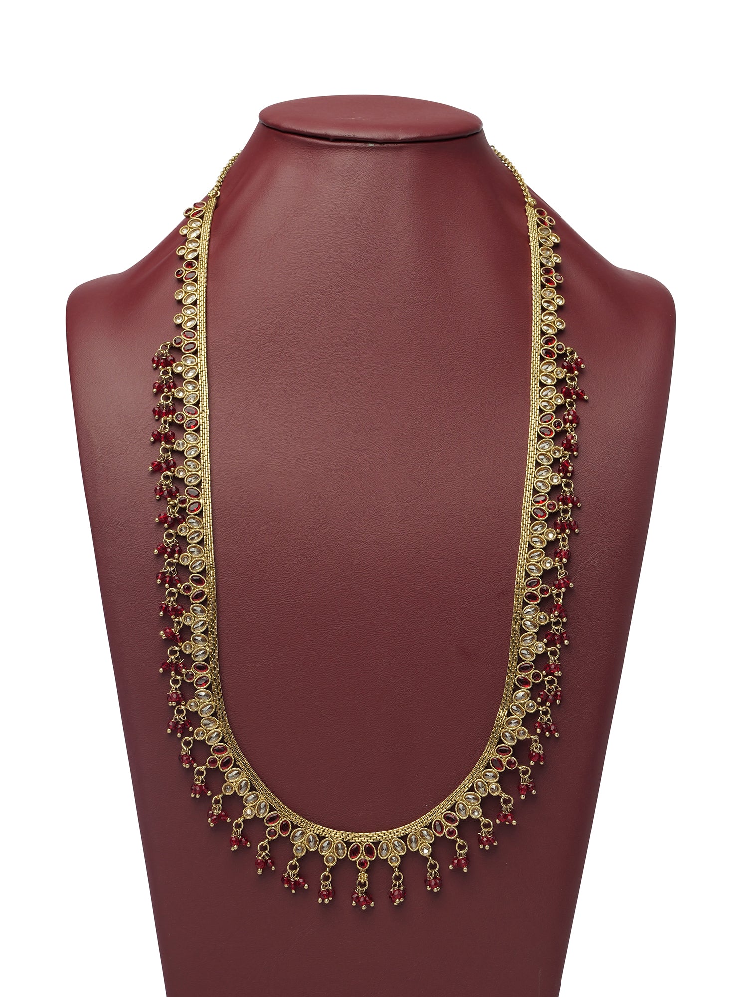 Ameera Long Chain in Maroon