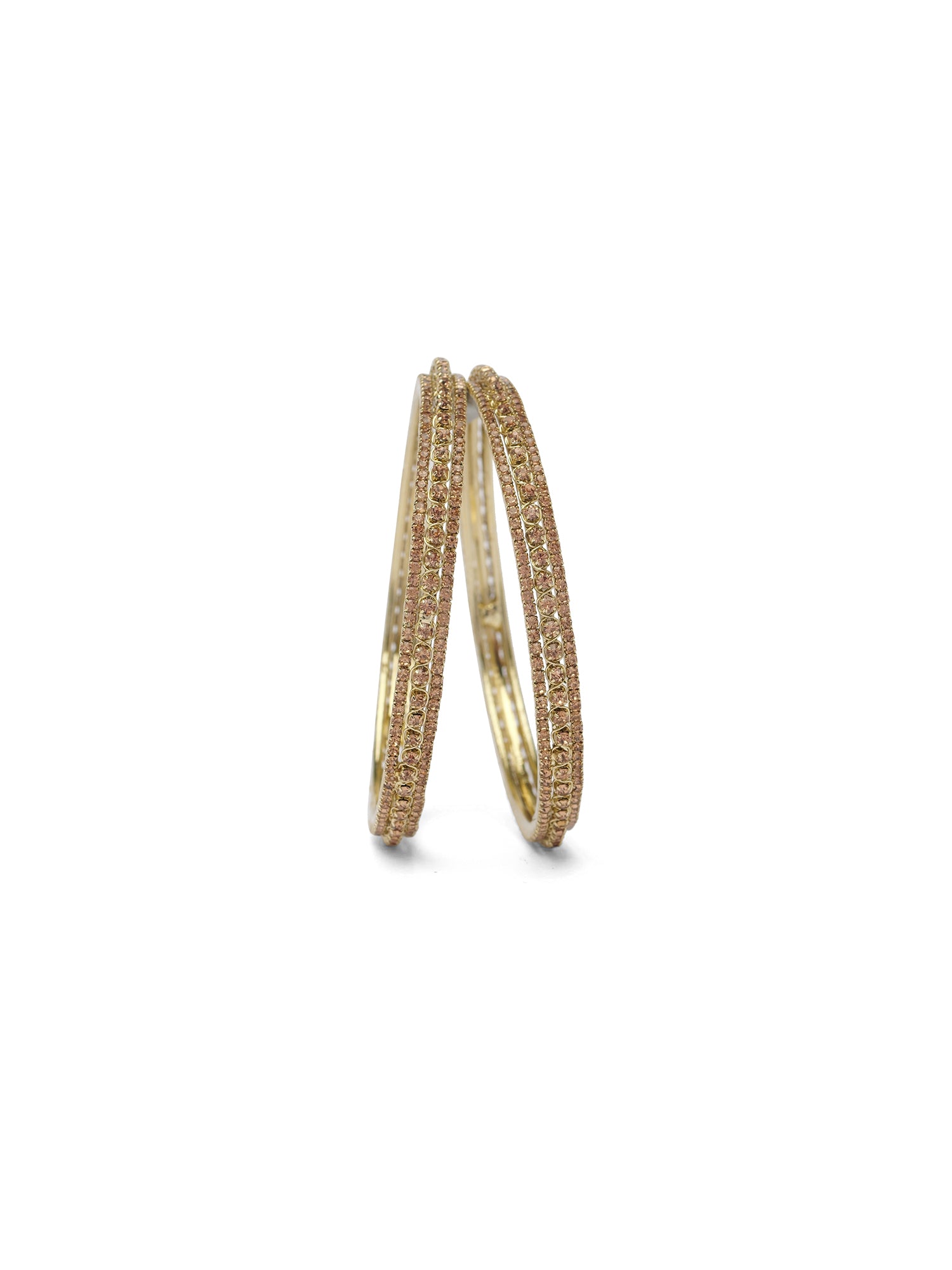 Ameya Cubic Zirconia Bangles in Champagne