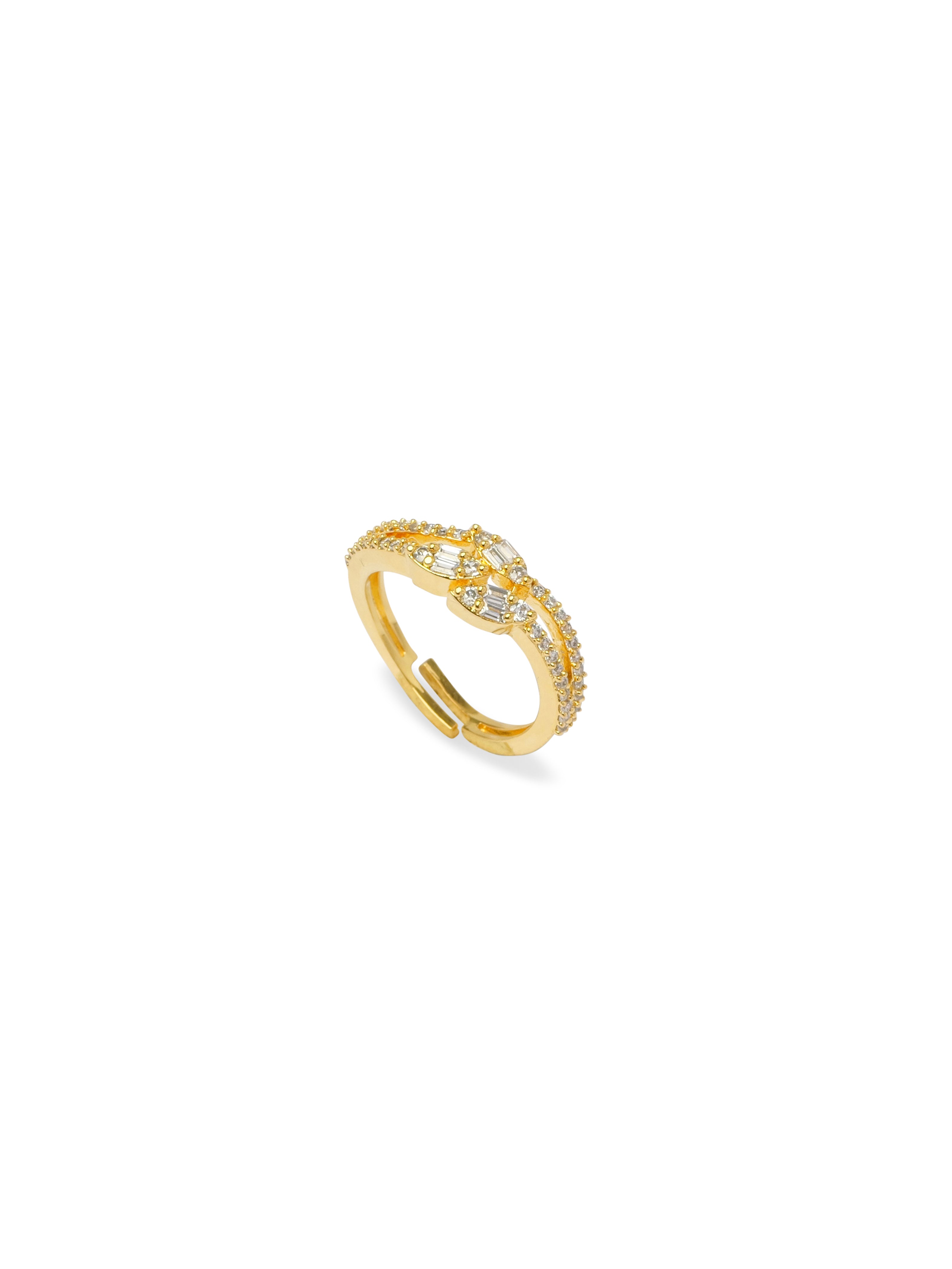 Analia Cubic Zirconia Ring in White and Gold