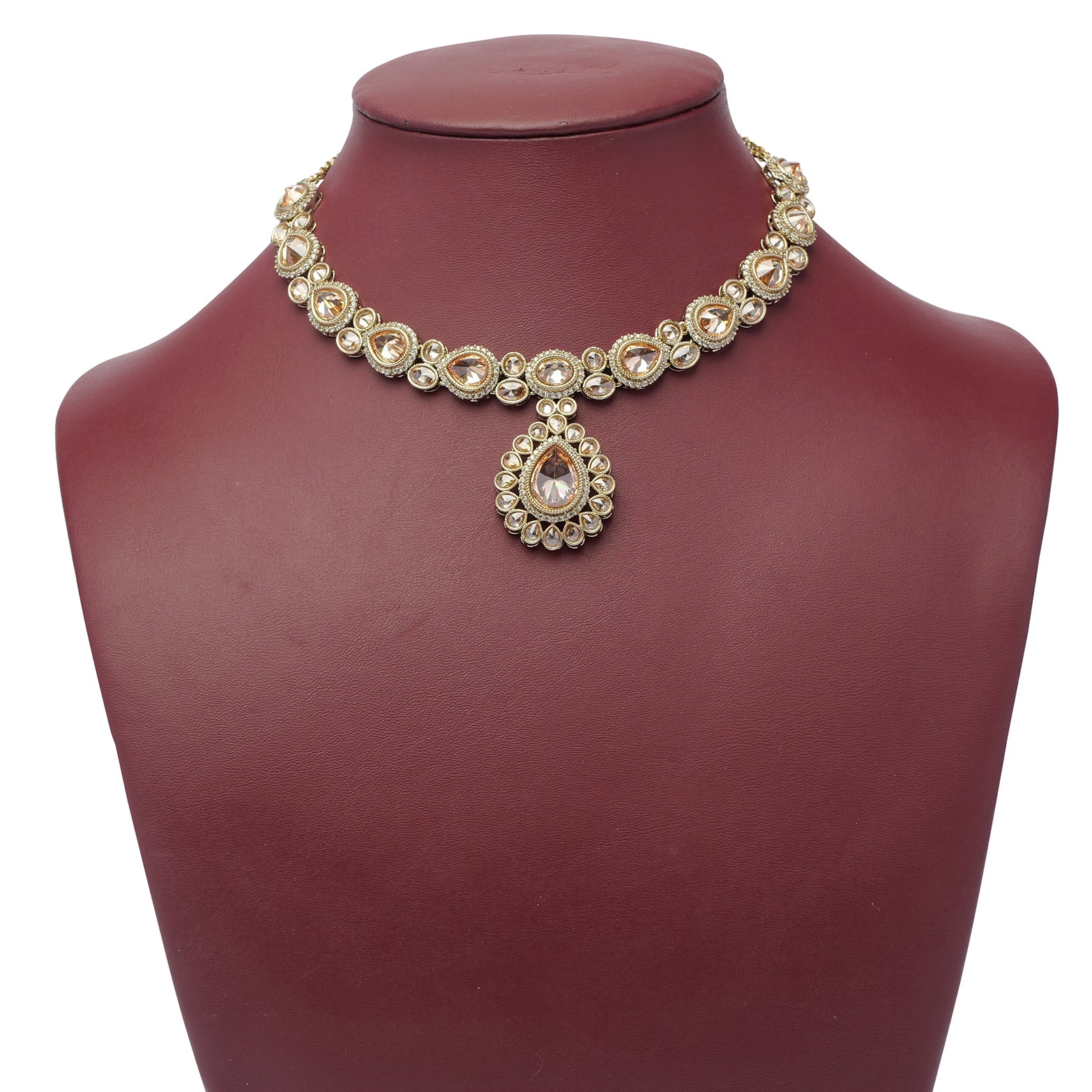 Ananya Necklace Set in Antique Gold