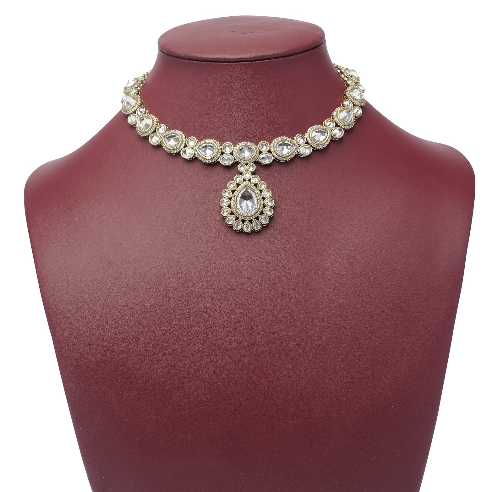 Ananya Necklace Set in White