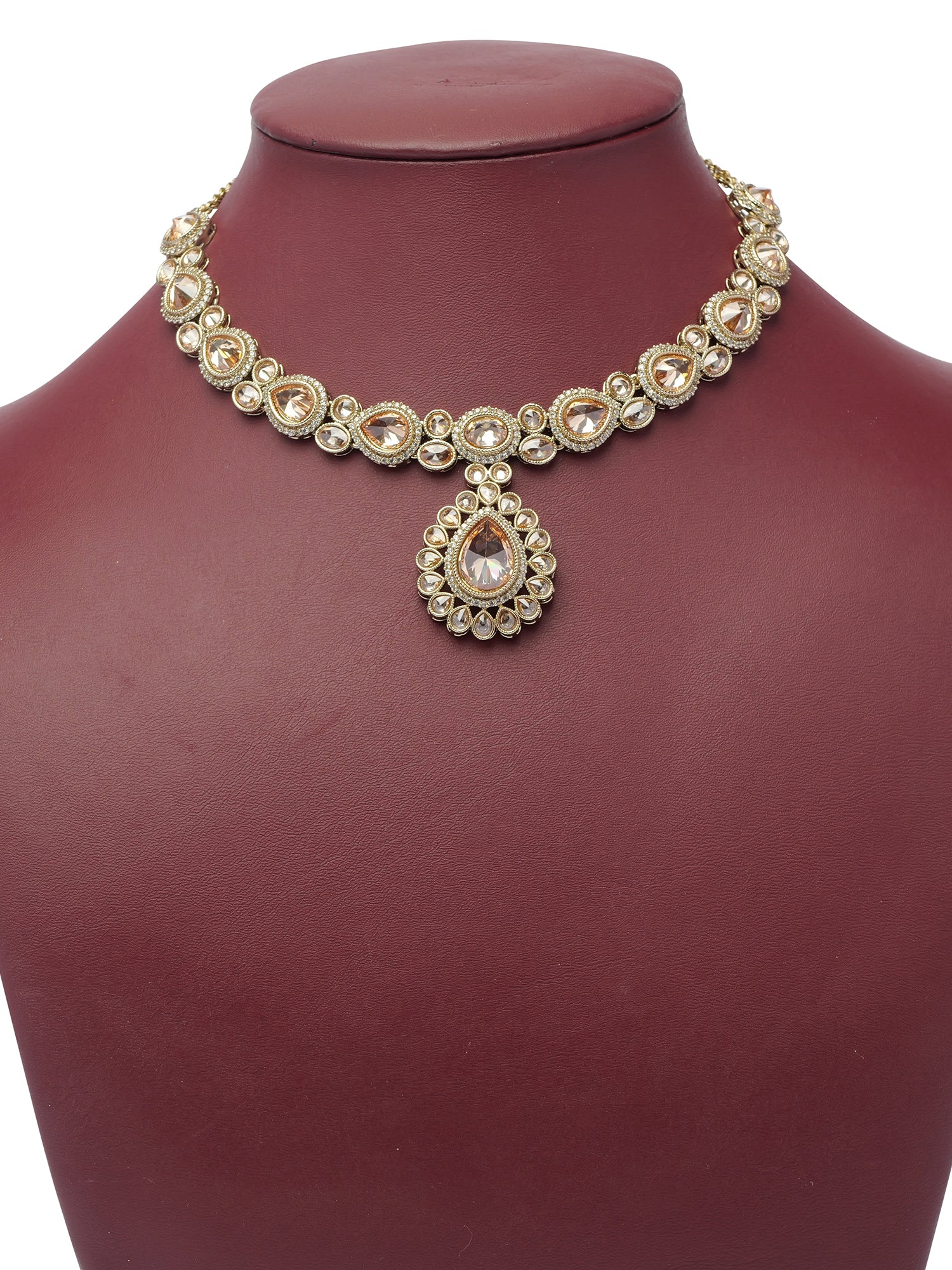 Ananya Necklace Set in Antique Gold