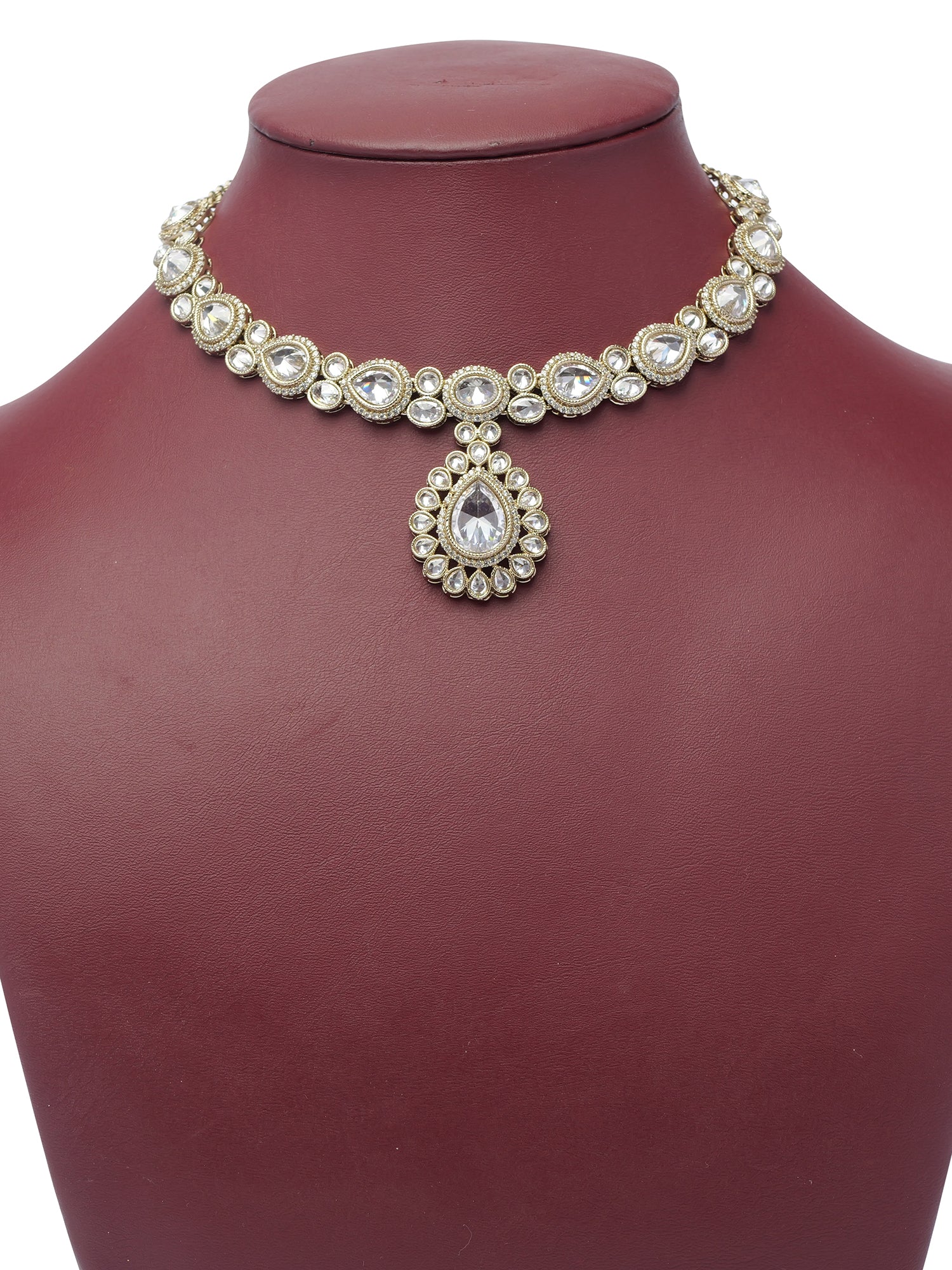 Ananya Necklace Set in White