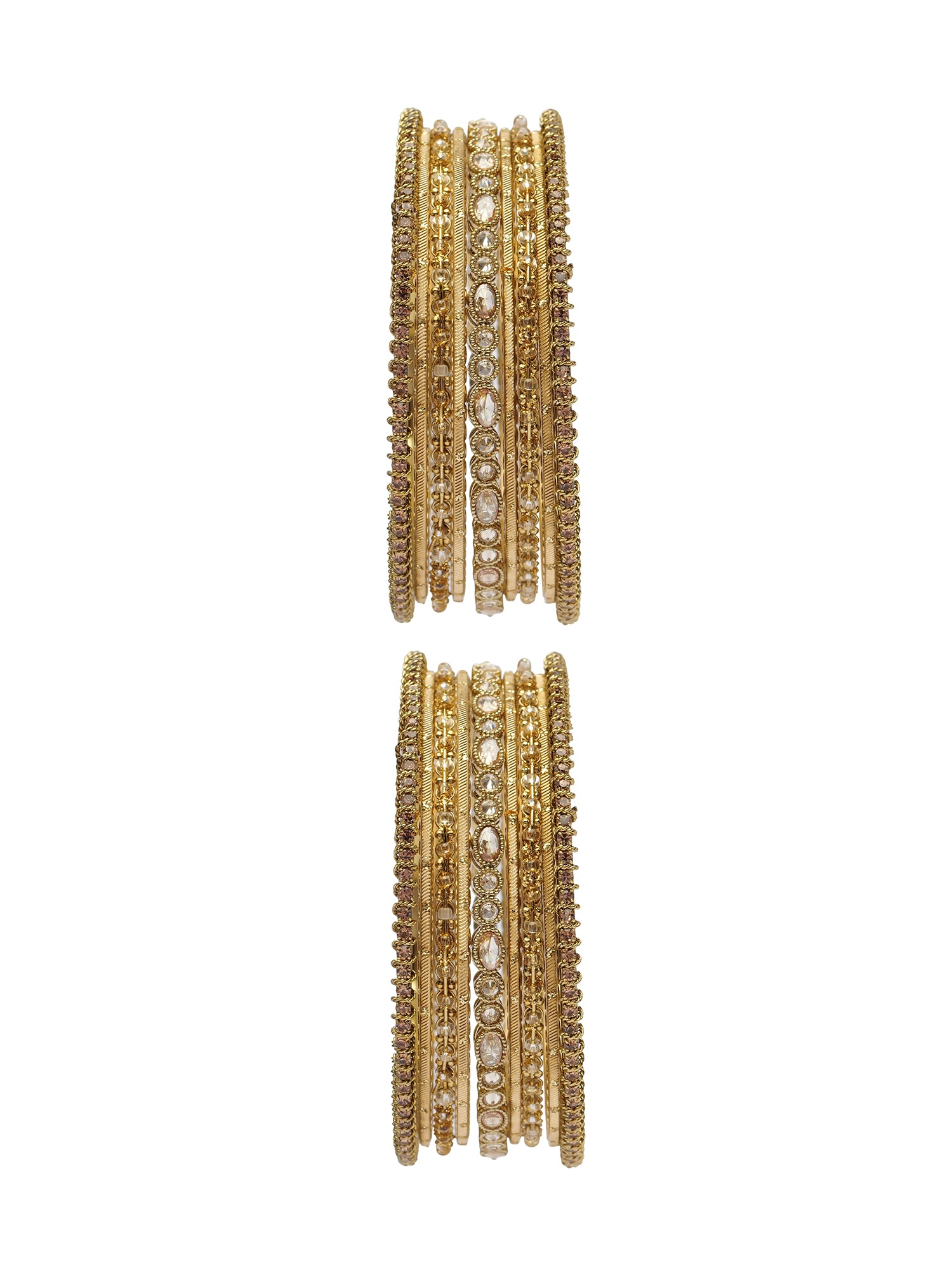 Anaya Bangle Set in Antique Gold