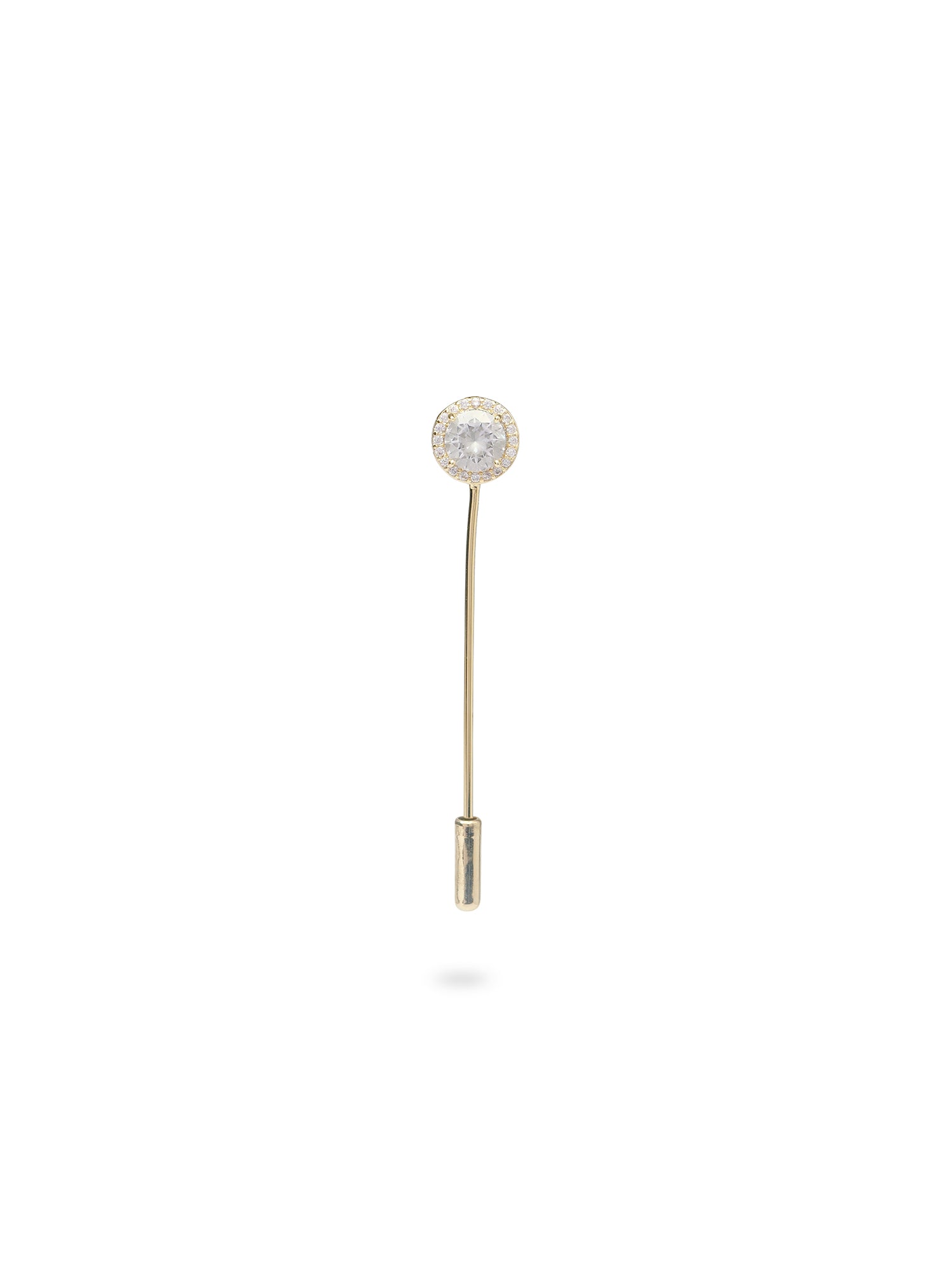 Anisa Scarf Pin in White and Gold